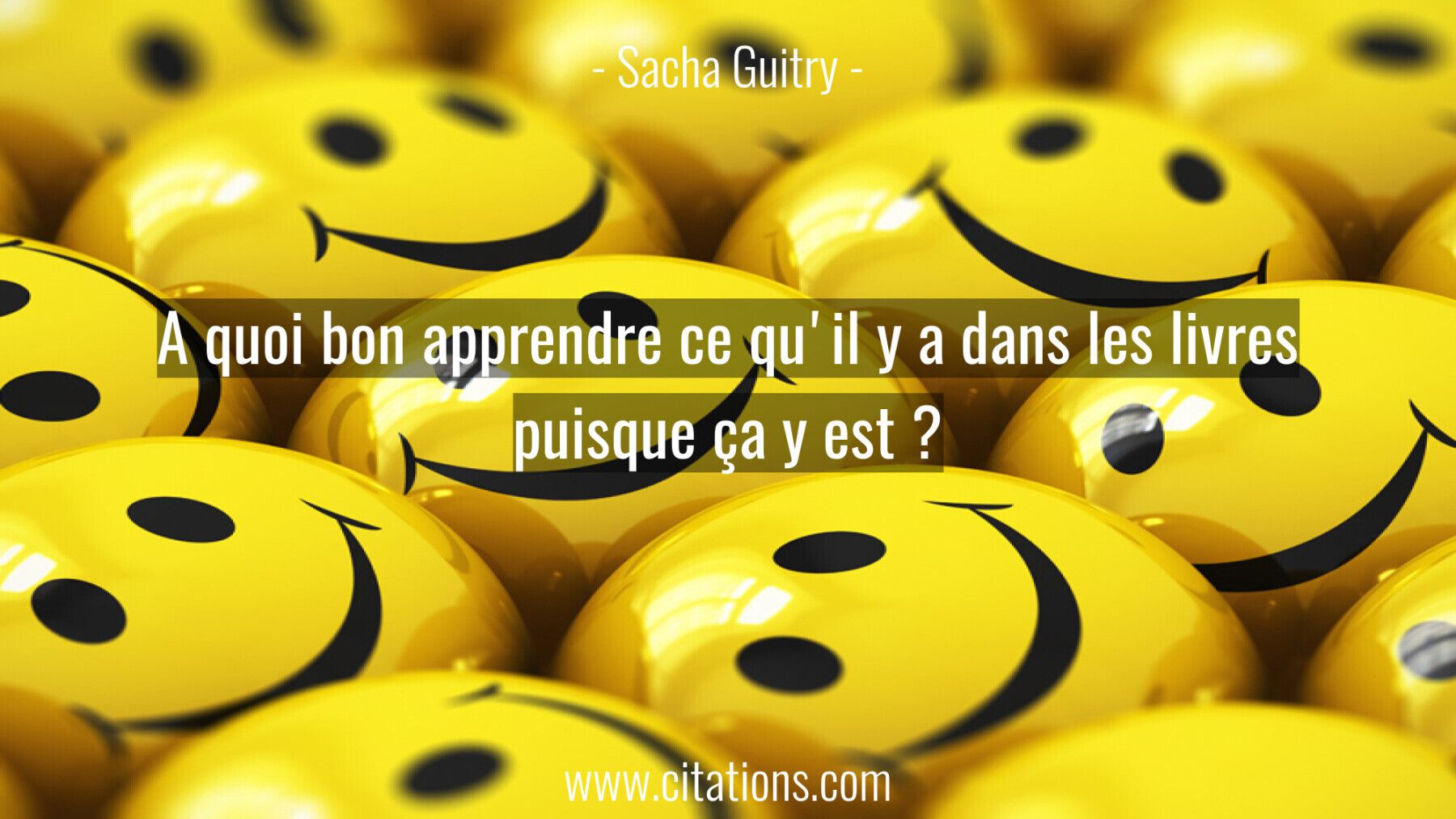 A quoi bon apprendre ce qu'il y a dans les
