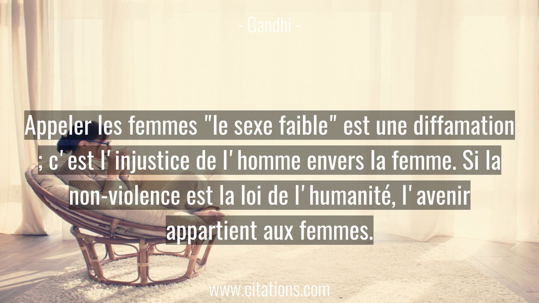 Appeler les femmes "le sexe faible" est une diffamation ;