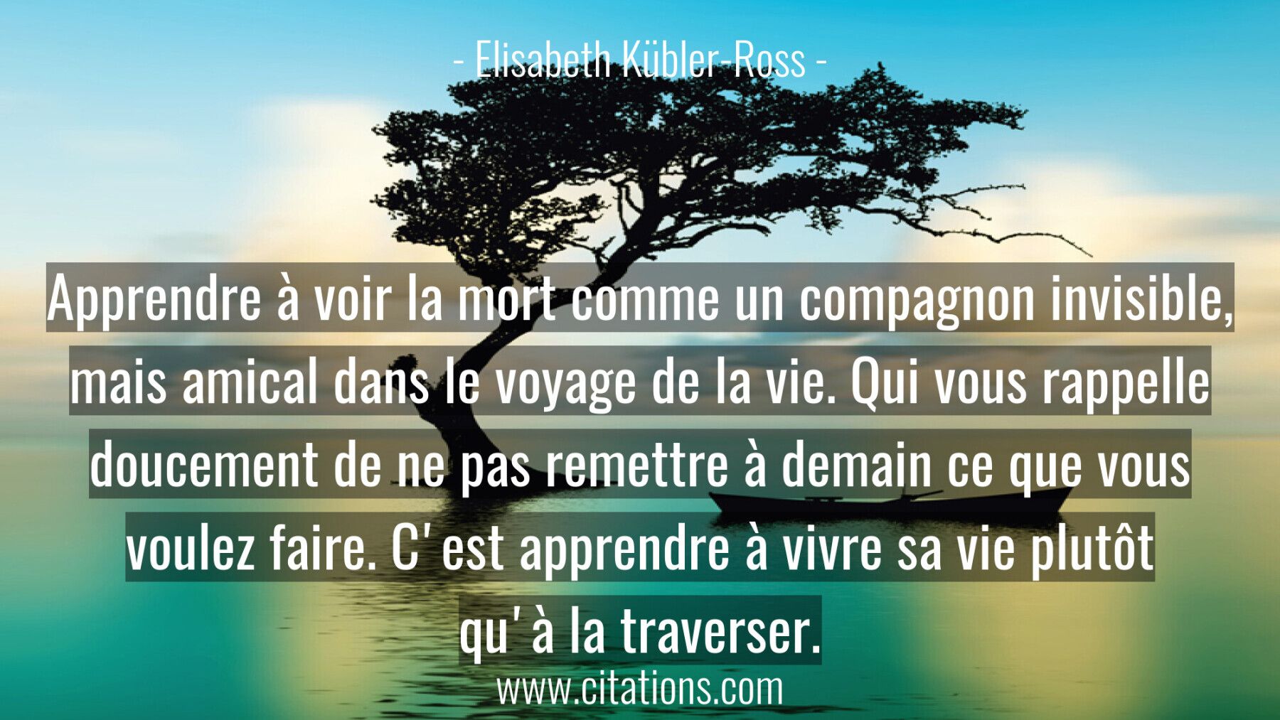 Apprendre à voir la mort comme un compagnon invisible, mais