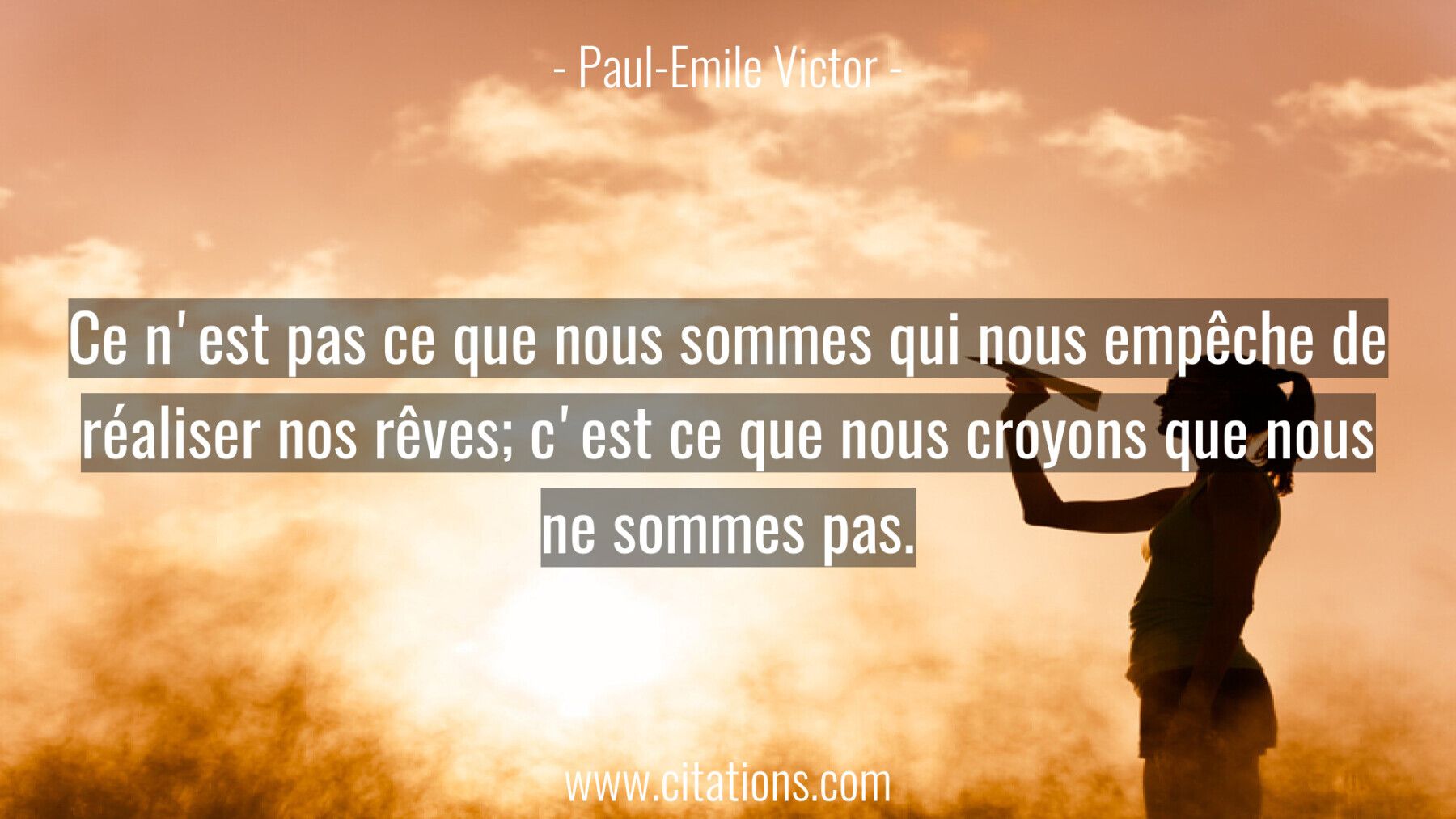 Ce n'est pas ce que nous sommes qui nous empêche