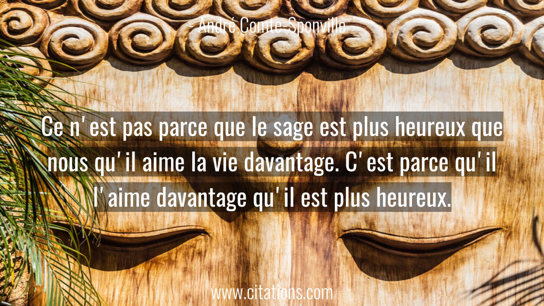 Ce n'est pas parce que le sage est plus heureux