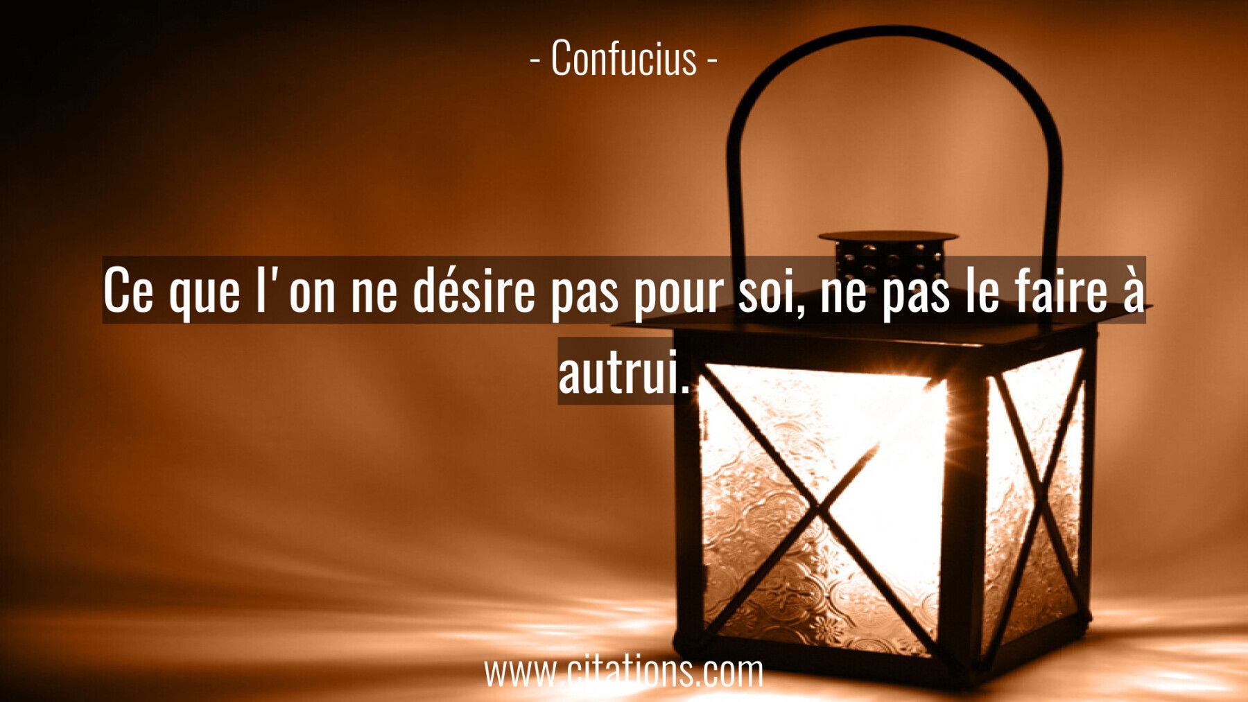 Ce que l'on ne désire pas pour soi, ne pas