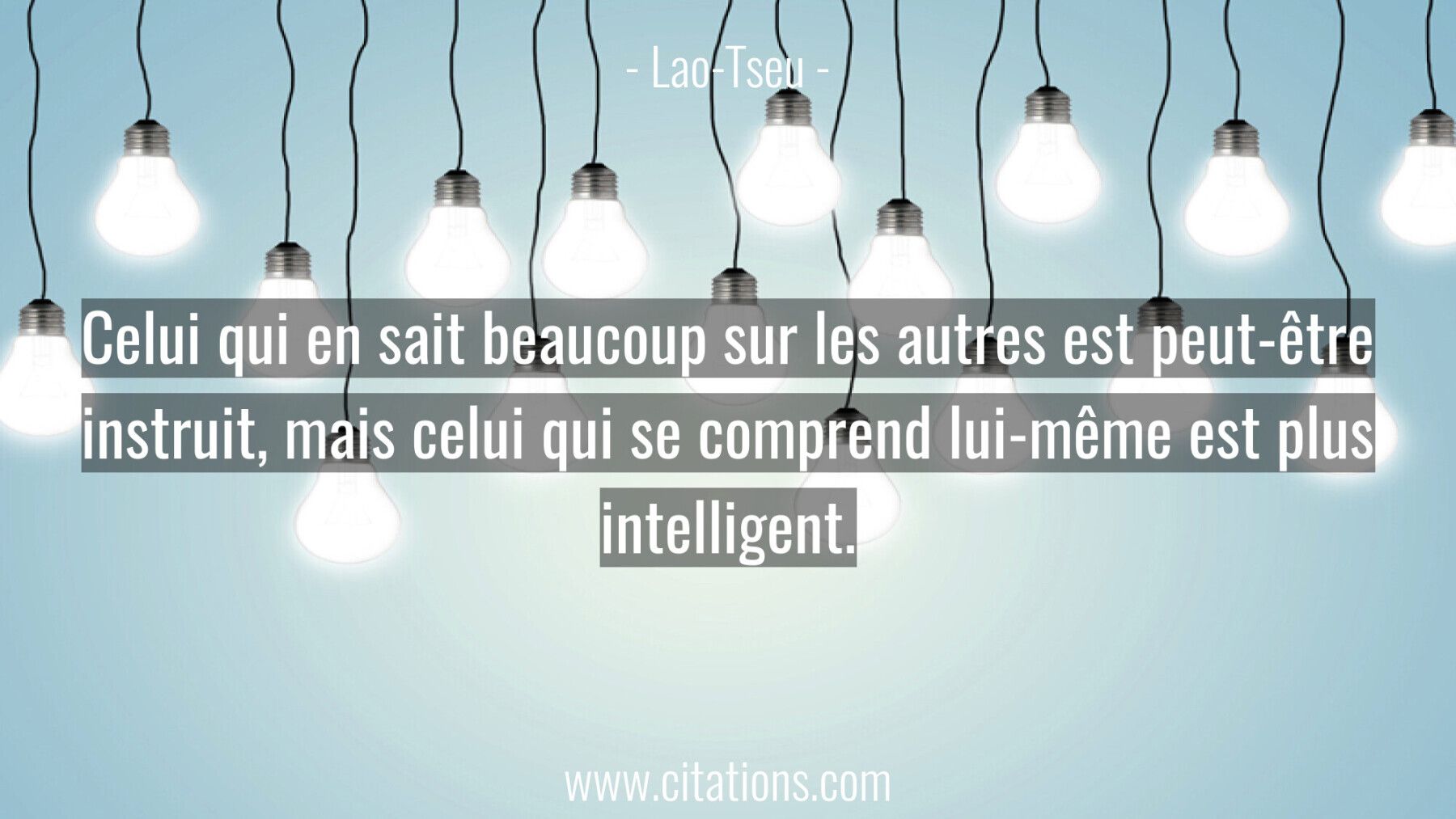 Celui qui en sait beaucoup sur les autres est peut-être