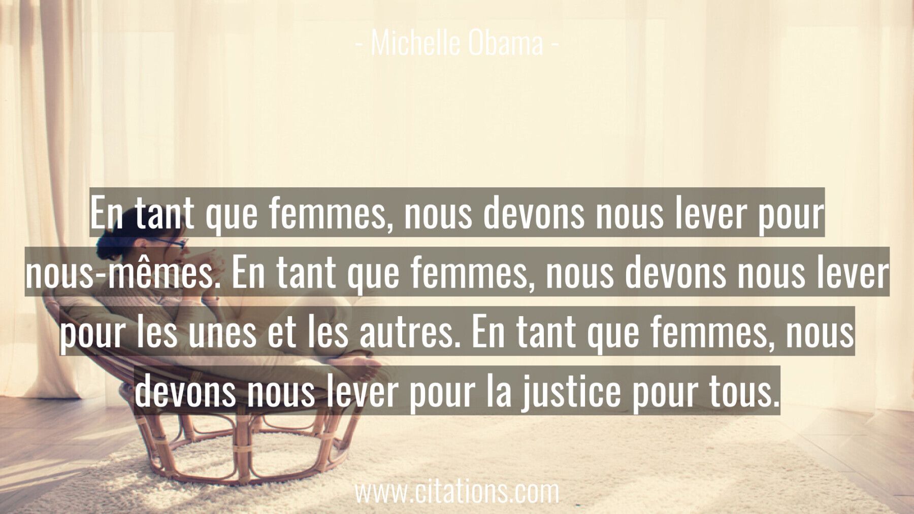 En tant que femmes, nous devons nous lever pour nous-mêmes. En tant que femmes, nous devons nous lever pour les unes et...