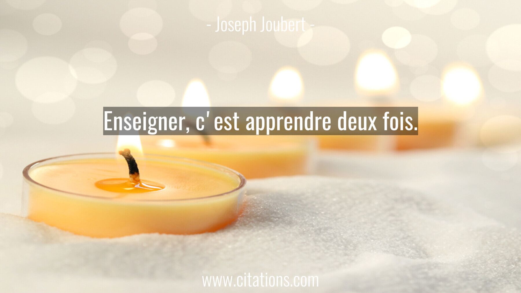 Enseigner, c'est apprendre deux fois.