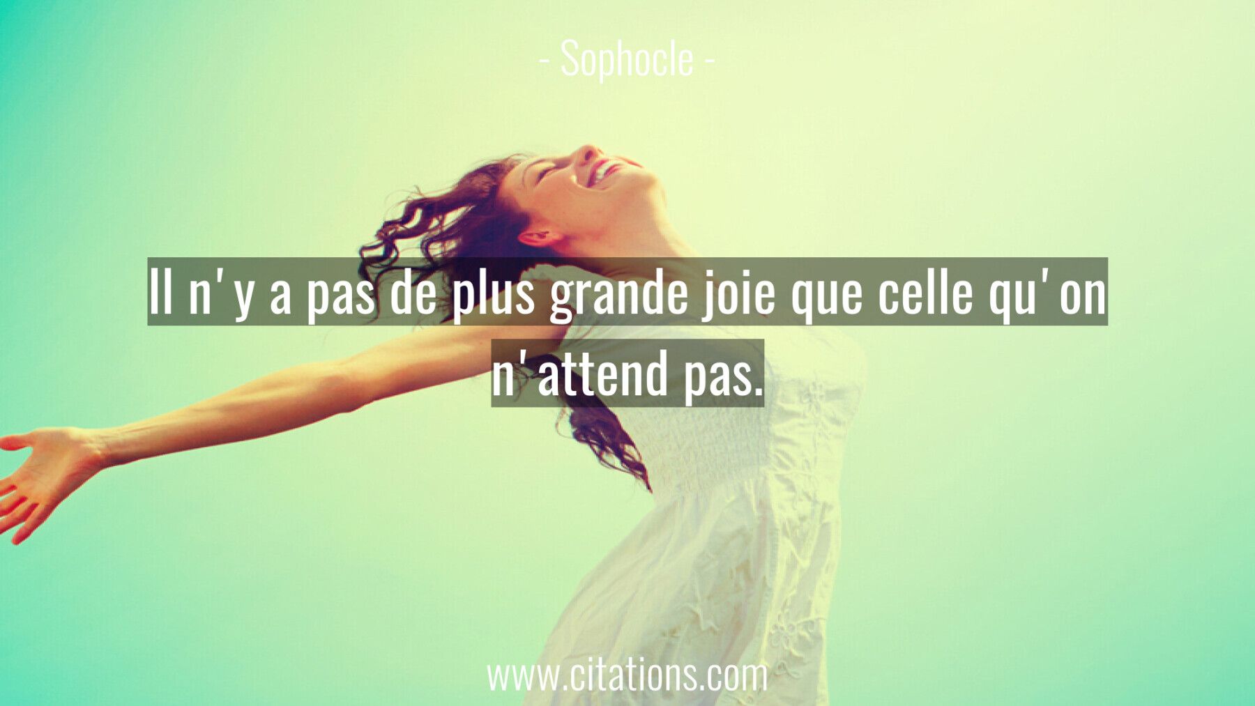 Il n'y a pas de plus grande joie que celle