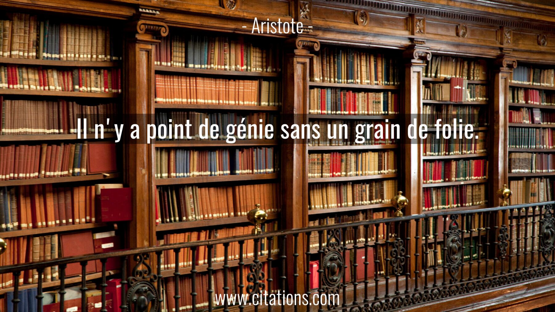 Il n'y a point de génie sans un grain de