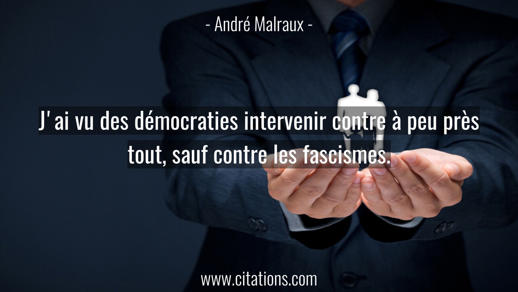J'ai vu des démocraties intervenir contre à peu près tout, sauf contre les fascismes.