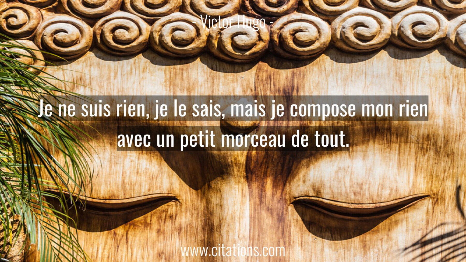 Je ne suis rien, je le sais, mais je compose
