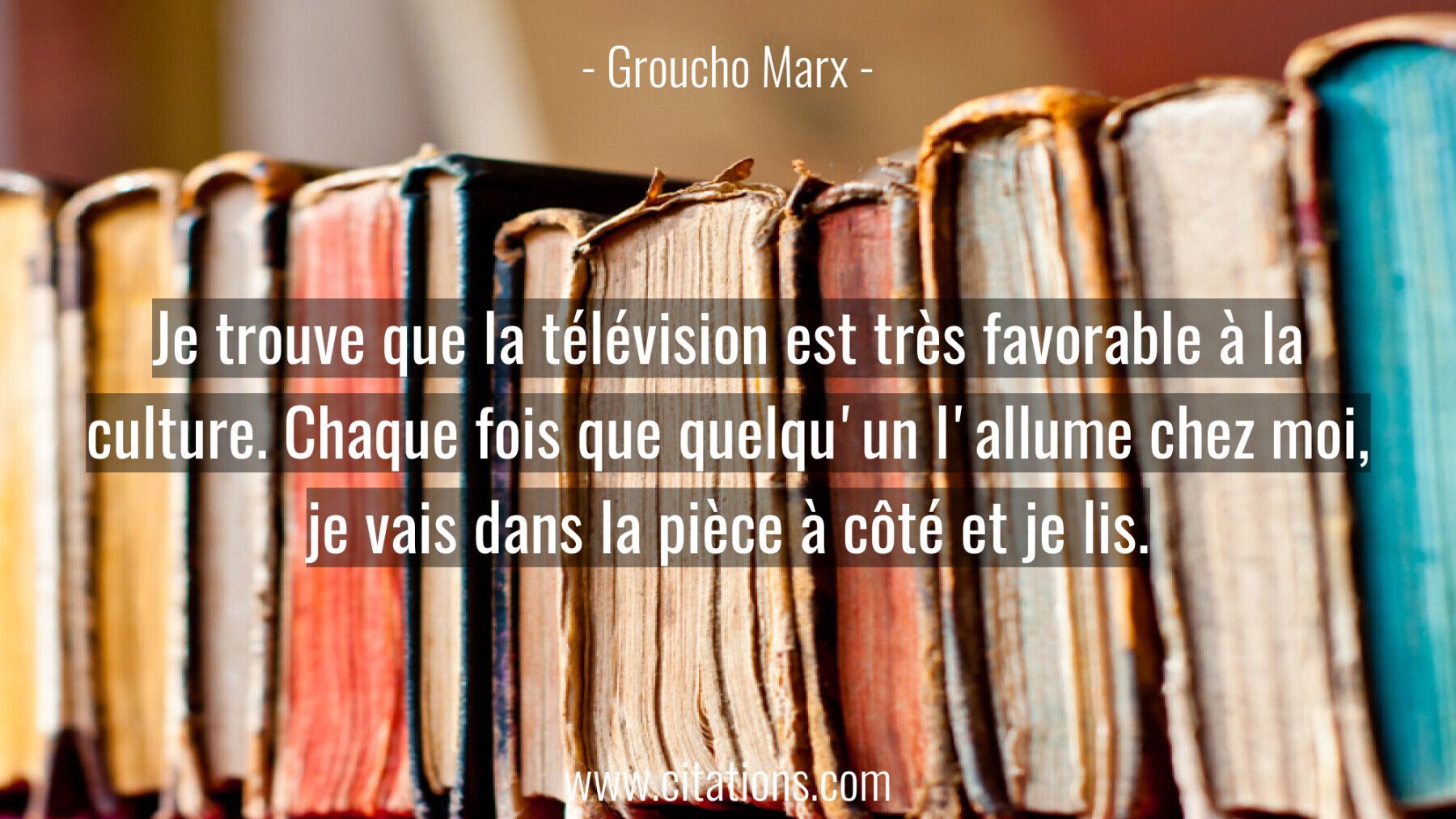 Je trouve que la télévision est très favorable à la