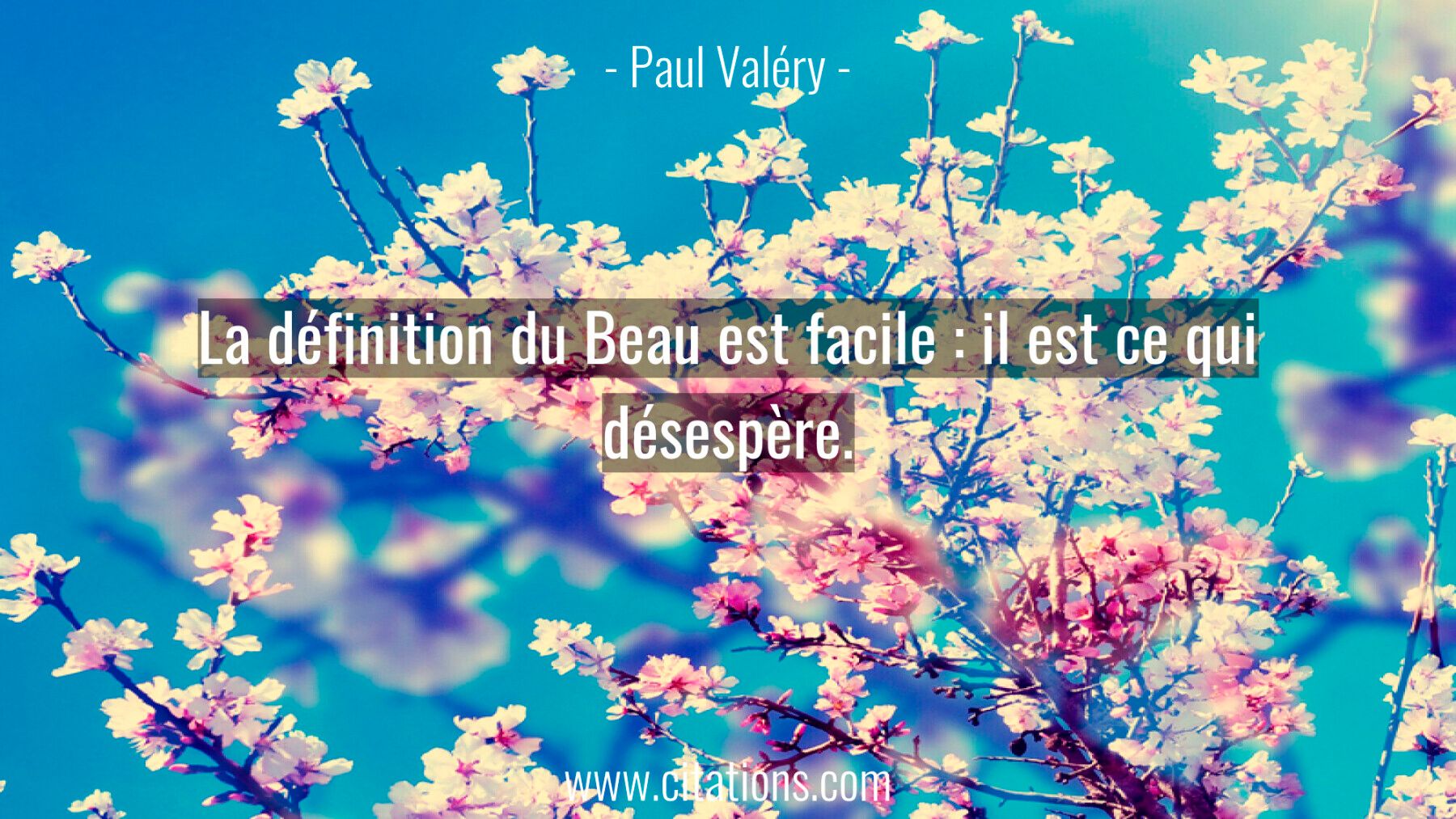 La définition du Beau est facile : il est ce