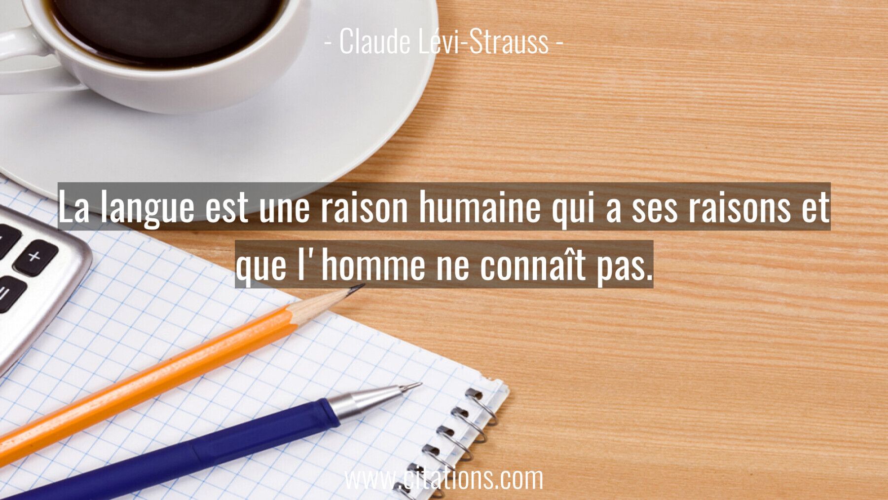 La langue est une raison humaine qui a ses raisons et que l'homme ne connaît pas.