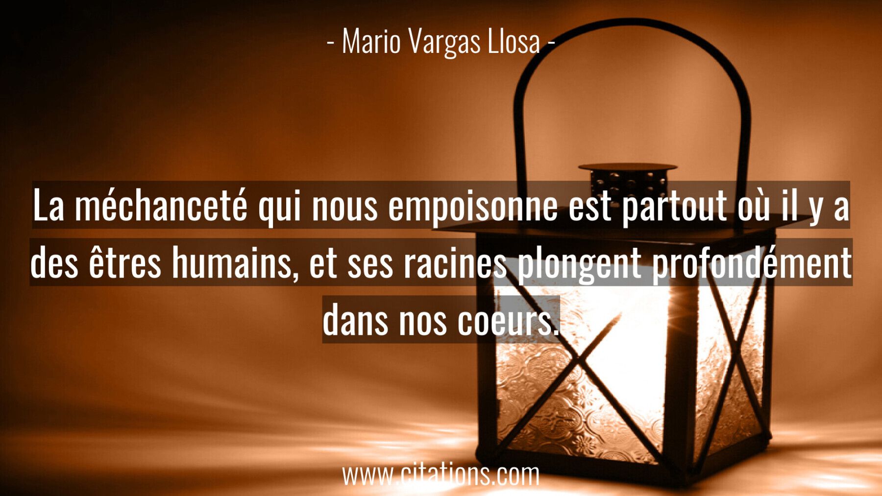 La méchanceté qui nous empoisonne est partout où il y a des êtres humains, et ses racines plongent profondément dans nos...