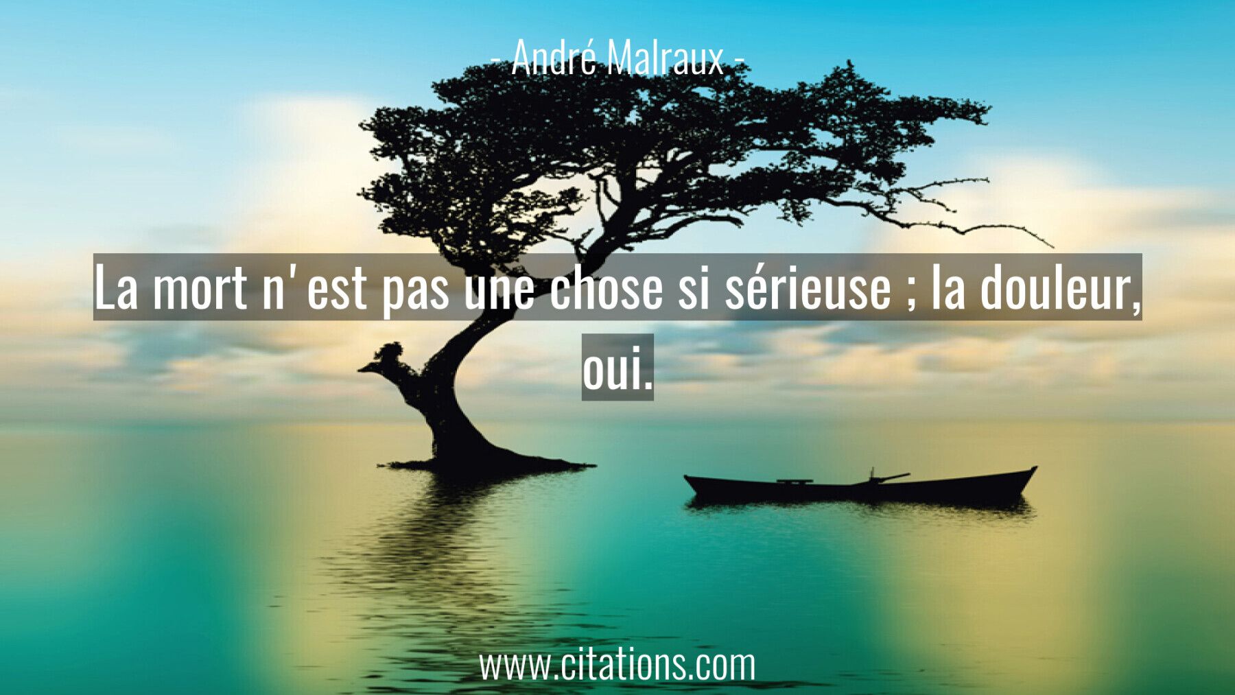 La mort n'est pas une chose si sérieuse ; la douleur, oui.