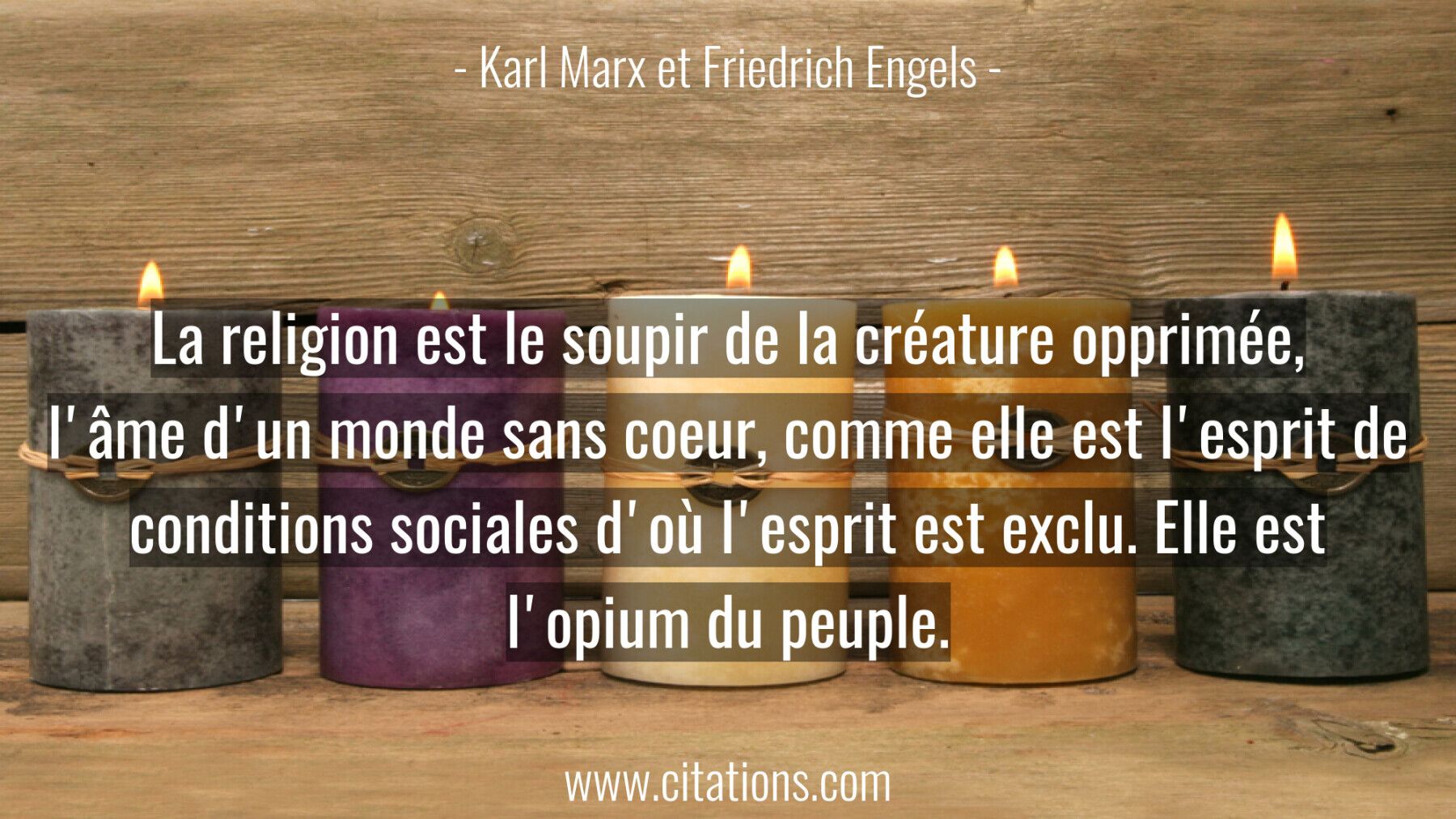 La religion est le soupir de la créature opprimée, l'âme