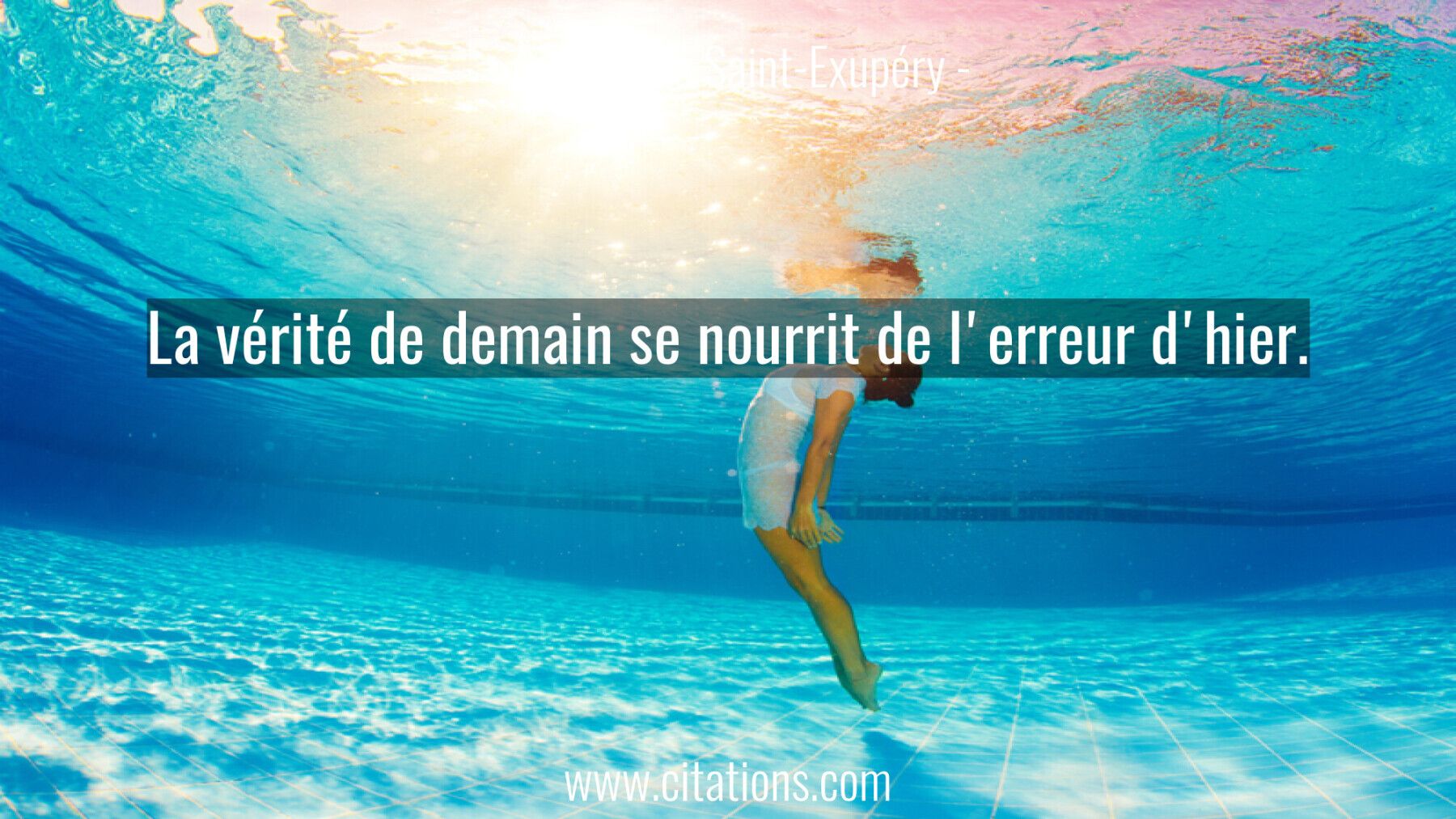 La vérité de demain se nourrit de l'erreur d'hier.