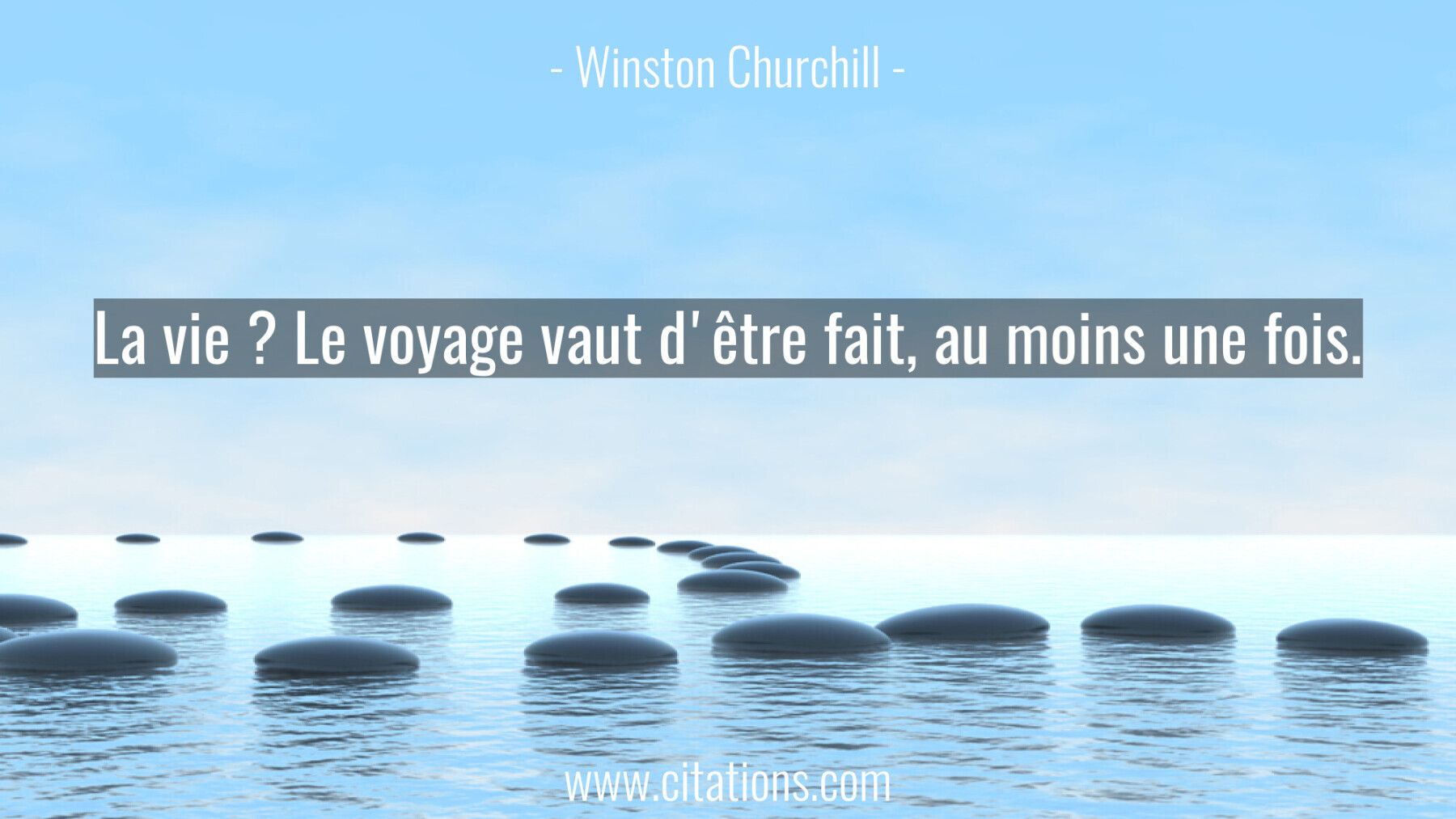 La vie ? Le voyage vaut d'être fait, au moins