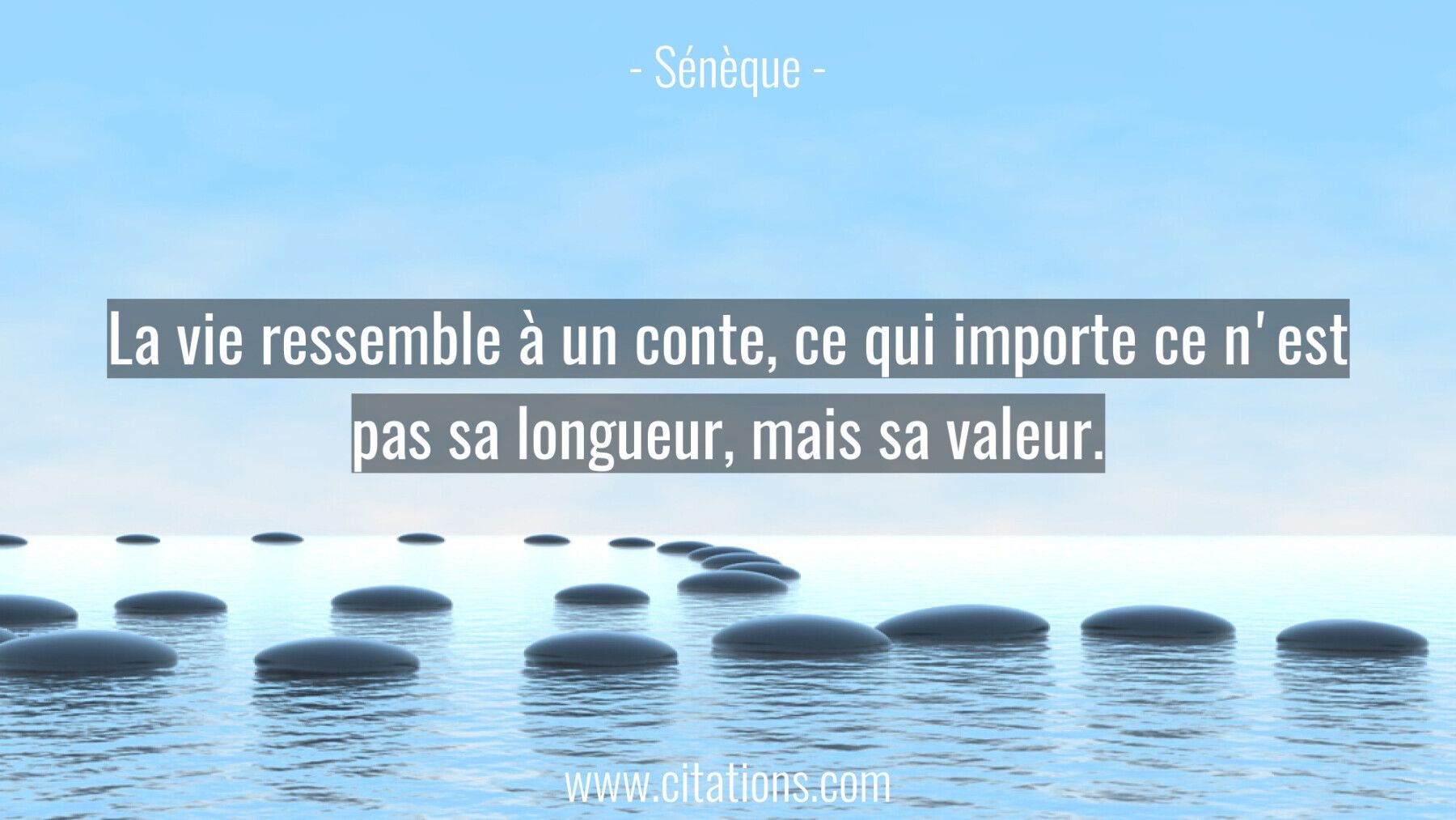 La vie ressemble à un conte, ce qui importe ce