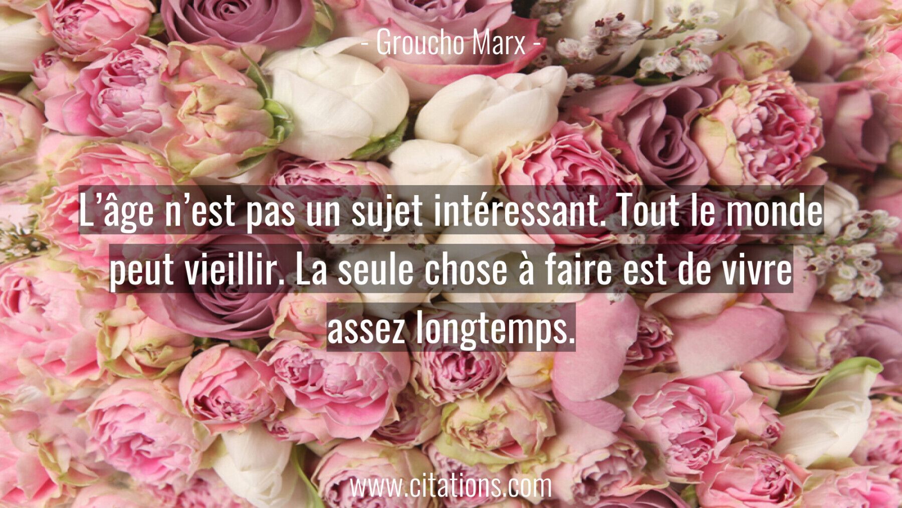 L'âge n'est pas un sujet intéressant. Tout le monde peut