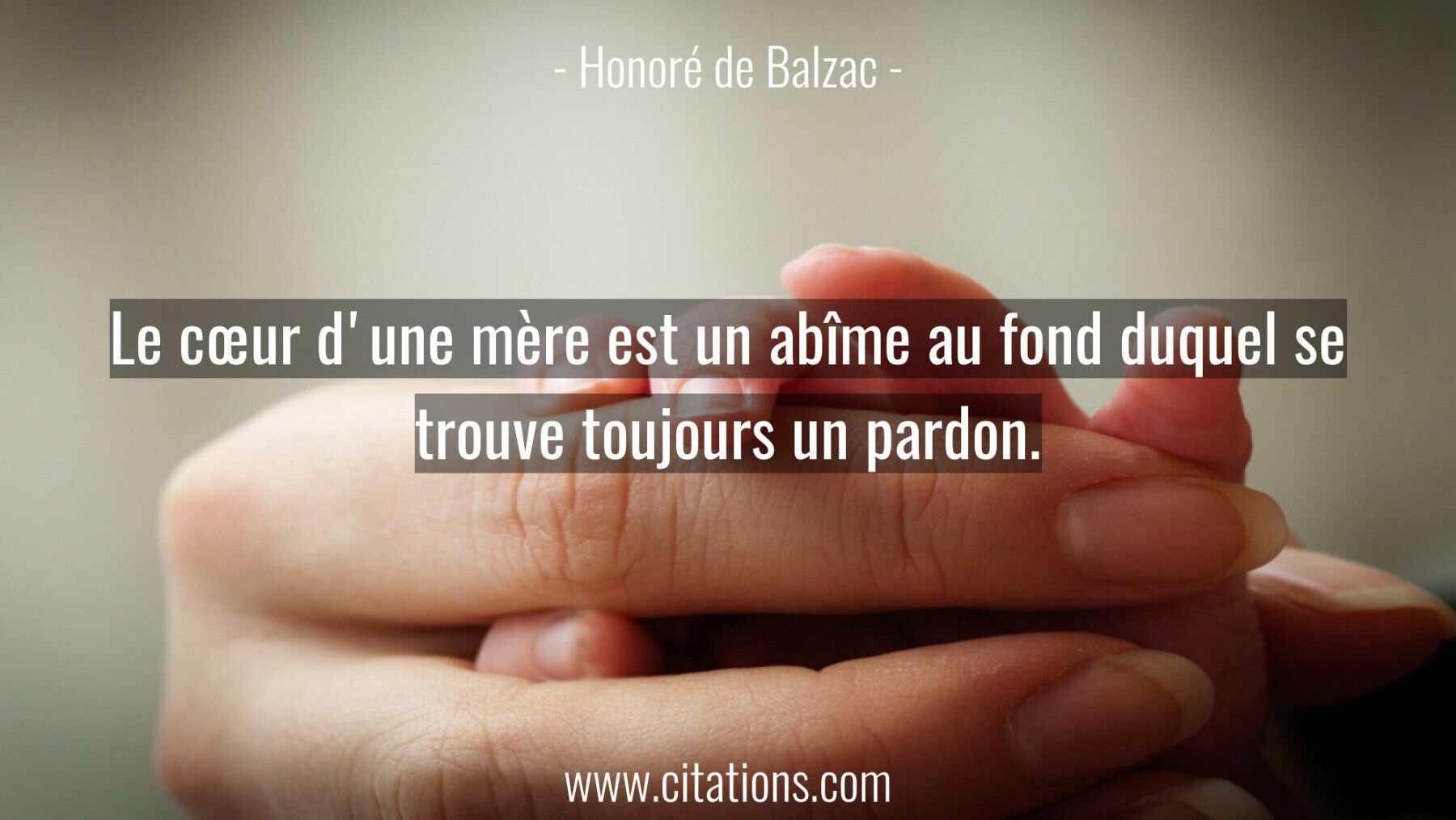 Le cœur d'une mère est un abîme au fond duquel