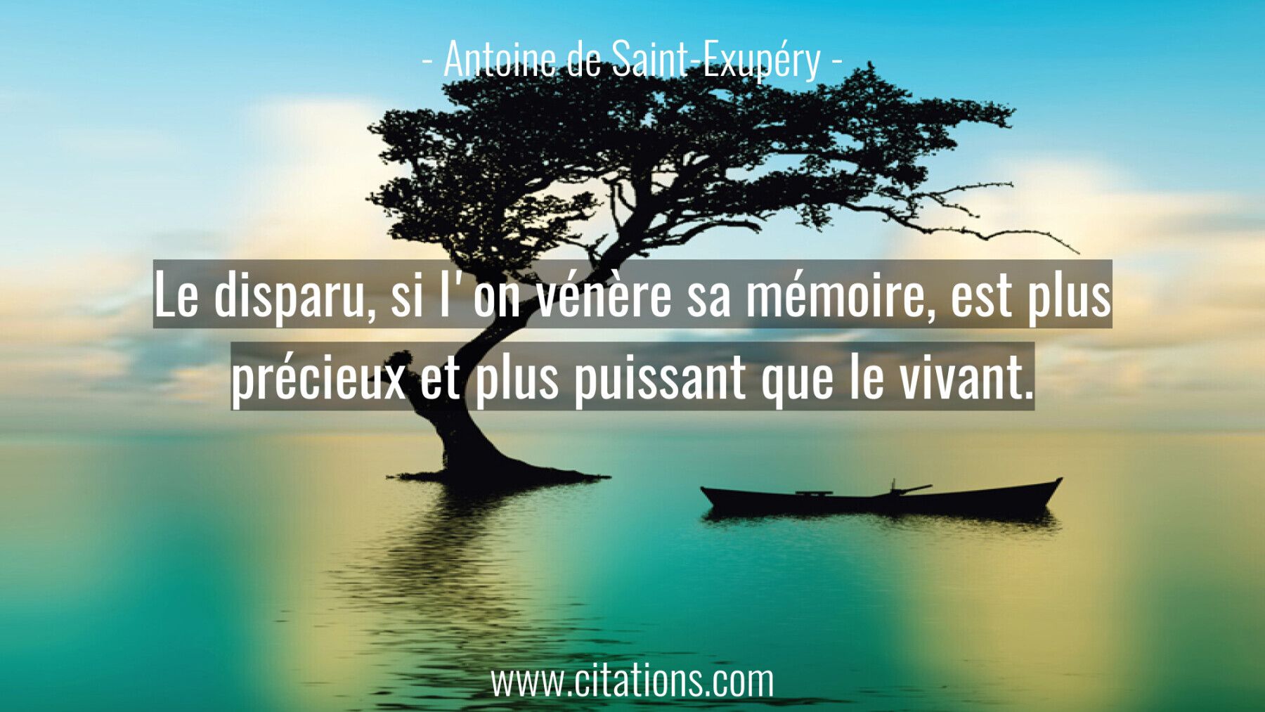 Le disparu, si l'on vénère sa mémoire, est plus précieux et plus puissant que le vivant.