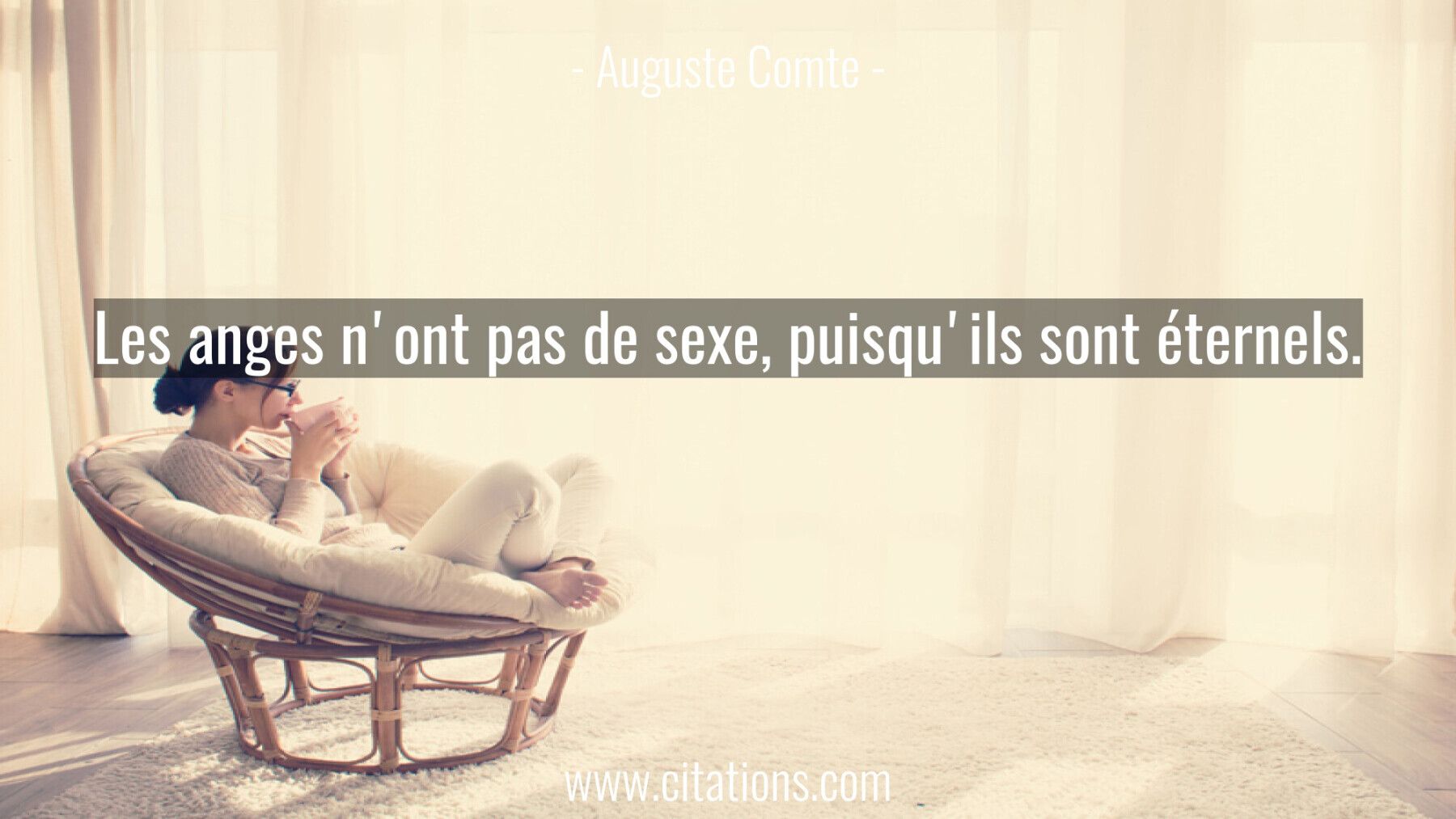 Les anges n'ont pas de sexe, puisqu'ils sont éternels.