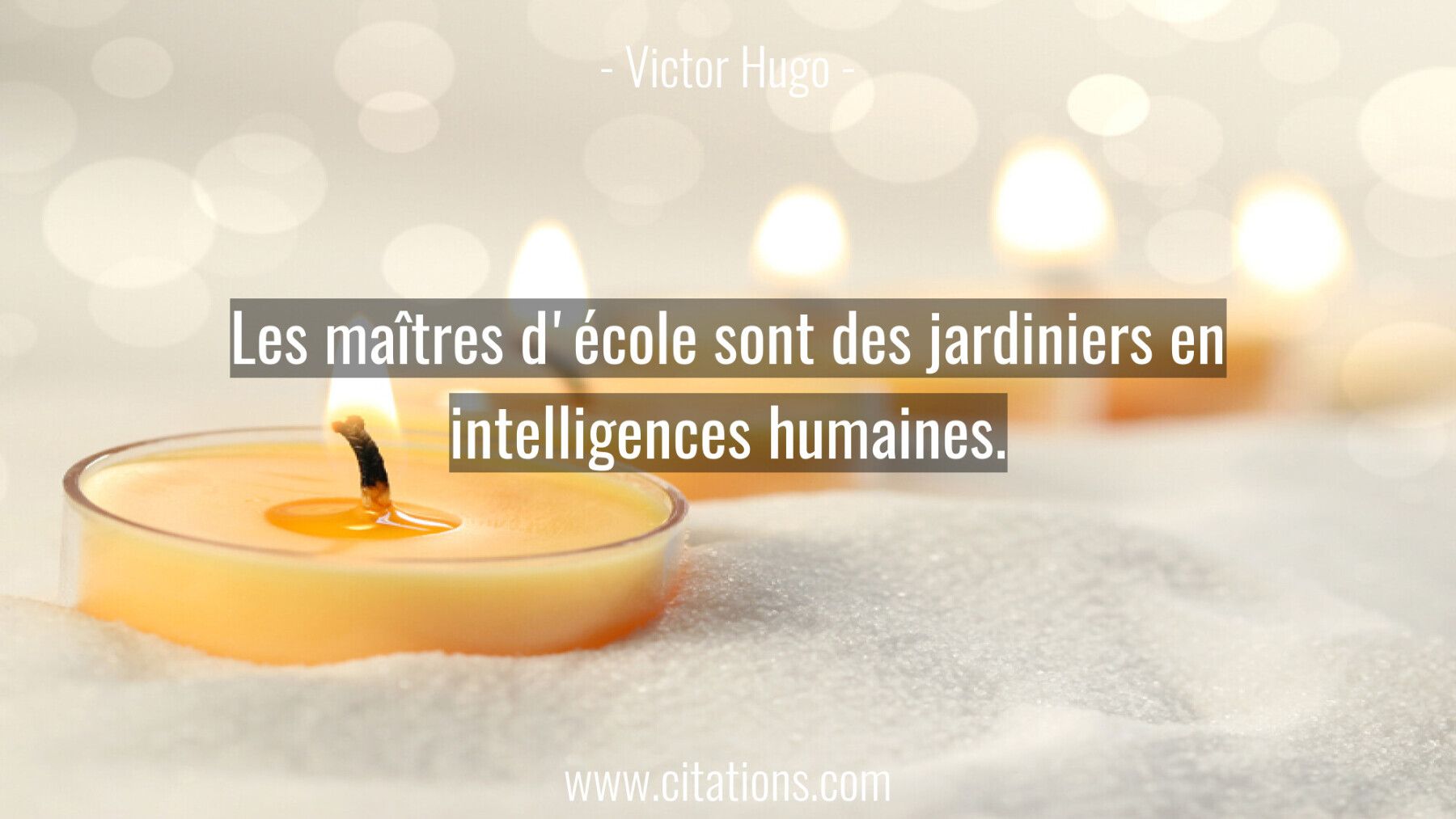 Les maîtres d'école sont des jardiniers en intelligences humaines.