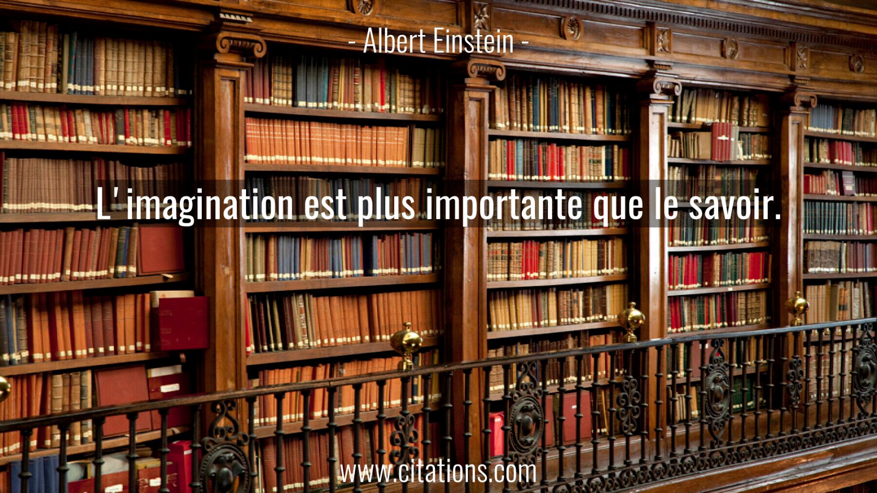 L'imagination est plus importante que le savoir.