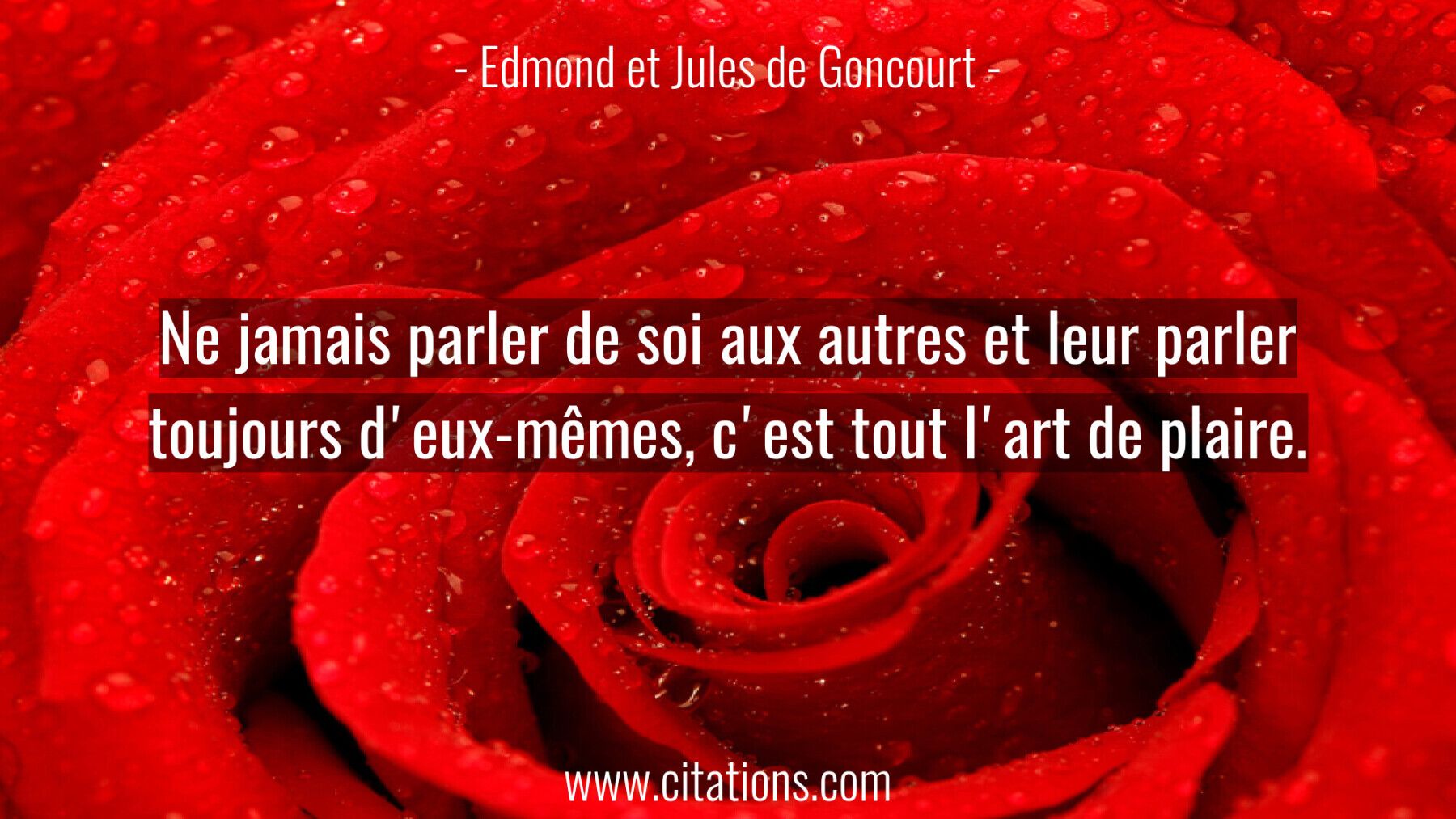 Ne jamais parler de soi aux autres et leur parler