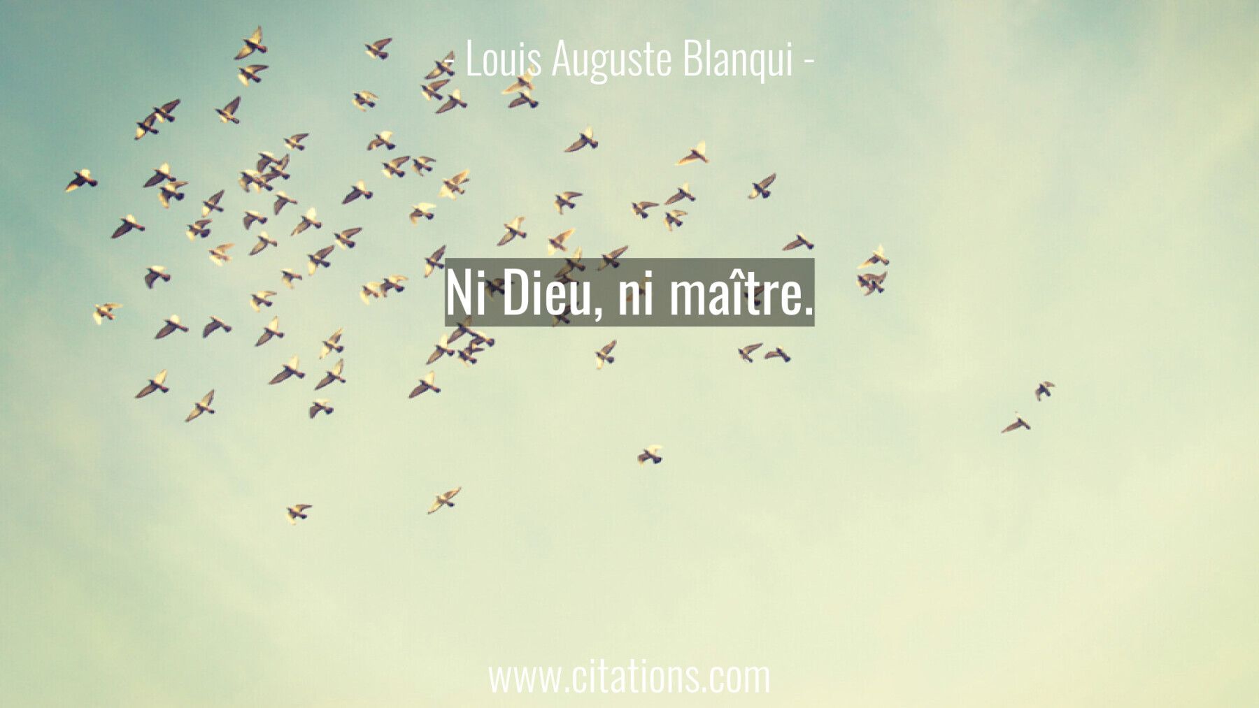 Ni Dieu, ni maître.
