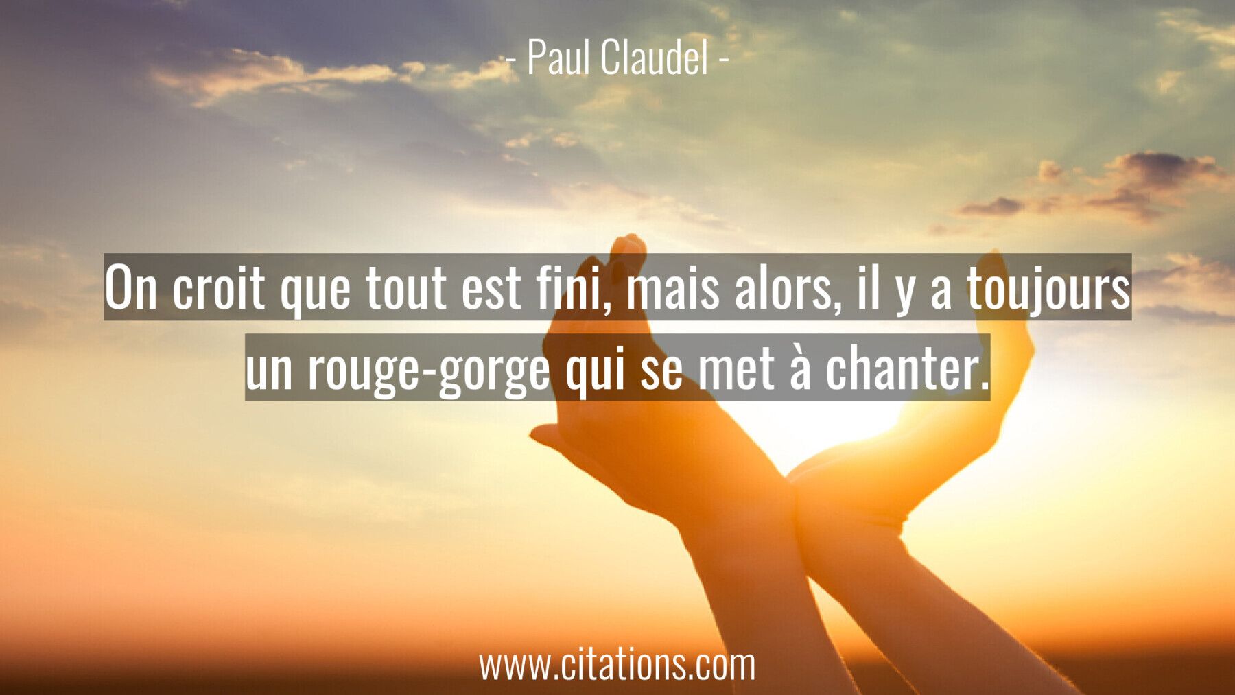 On croit que tout est fini, mais alors, il y