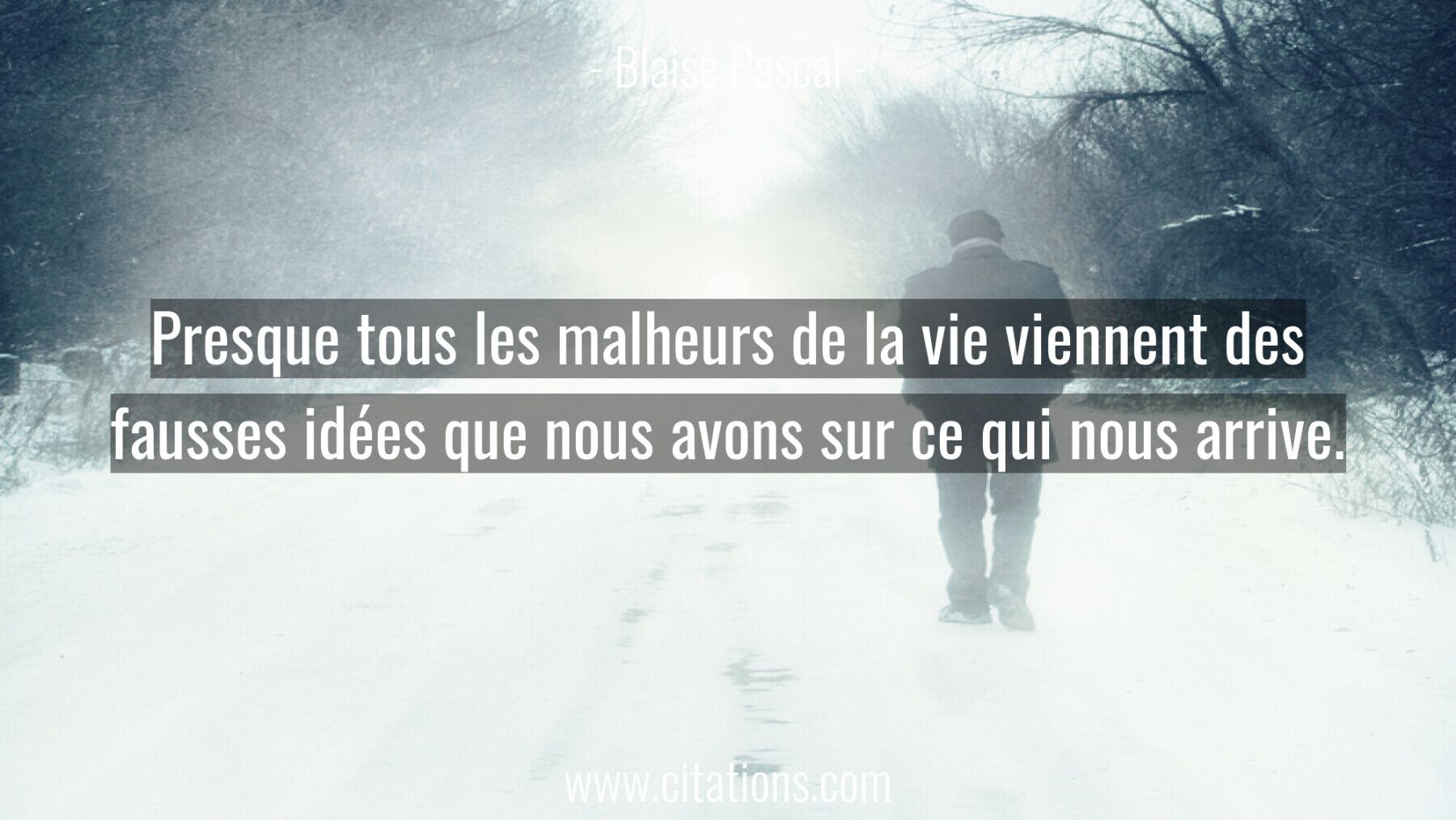 Presque tous les malheurs de la vie viennent des fausses