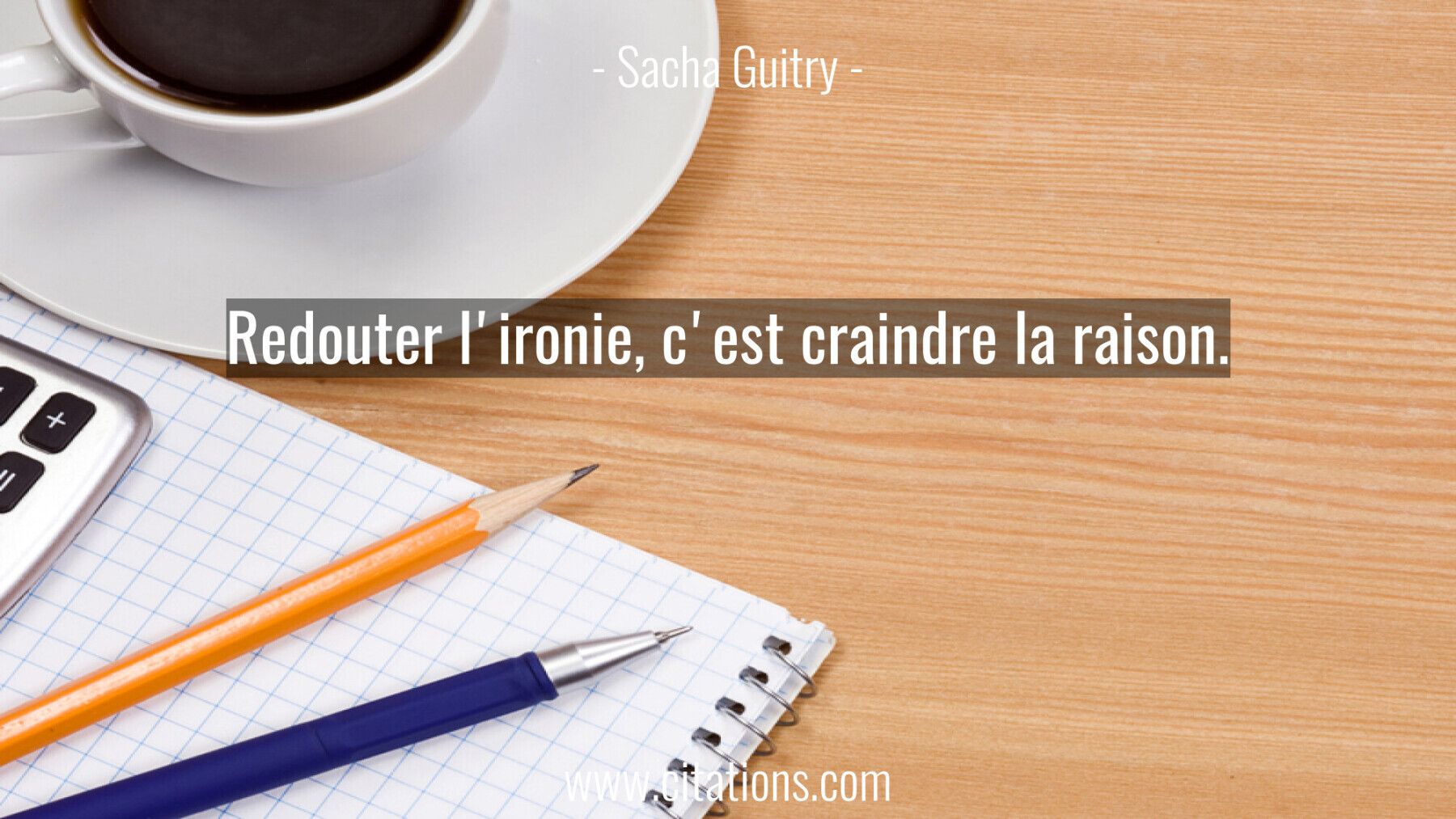 Redouter l'ironie, c'est craindre la raison.