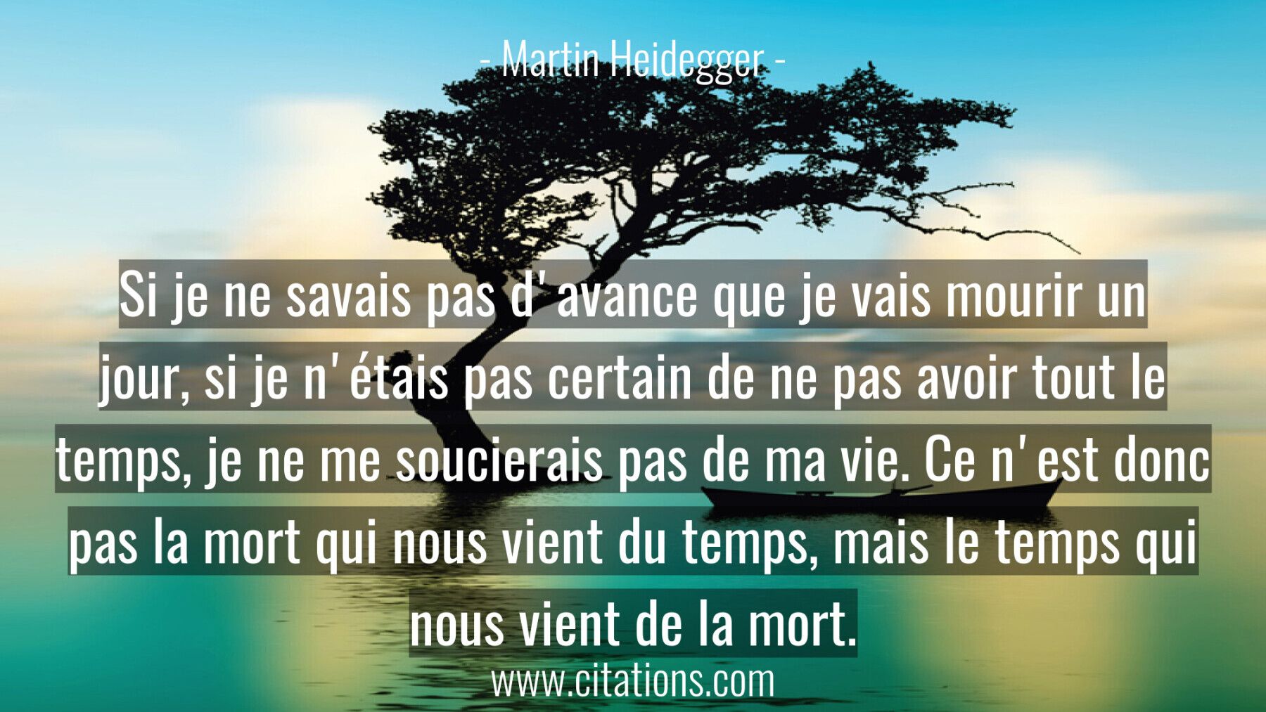 Si je ne savais pas d'avance que je vais mourir