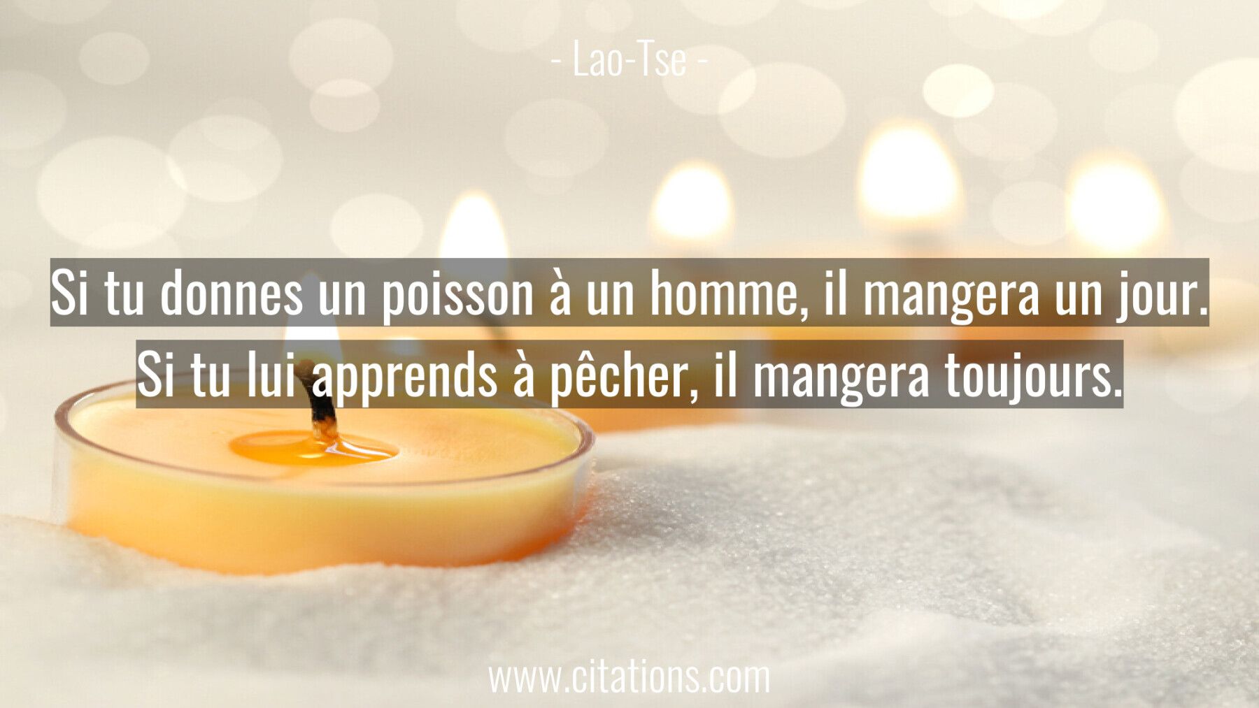 Si tu donnes un poisson à un homme, il mangera