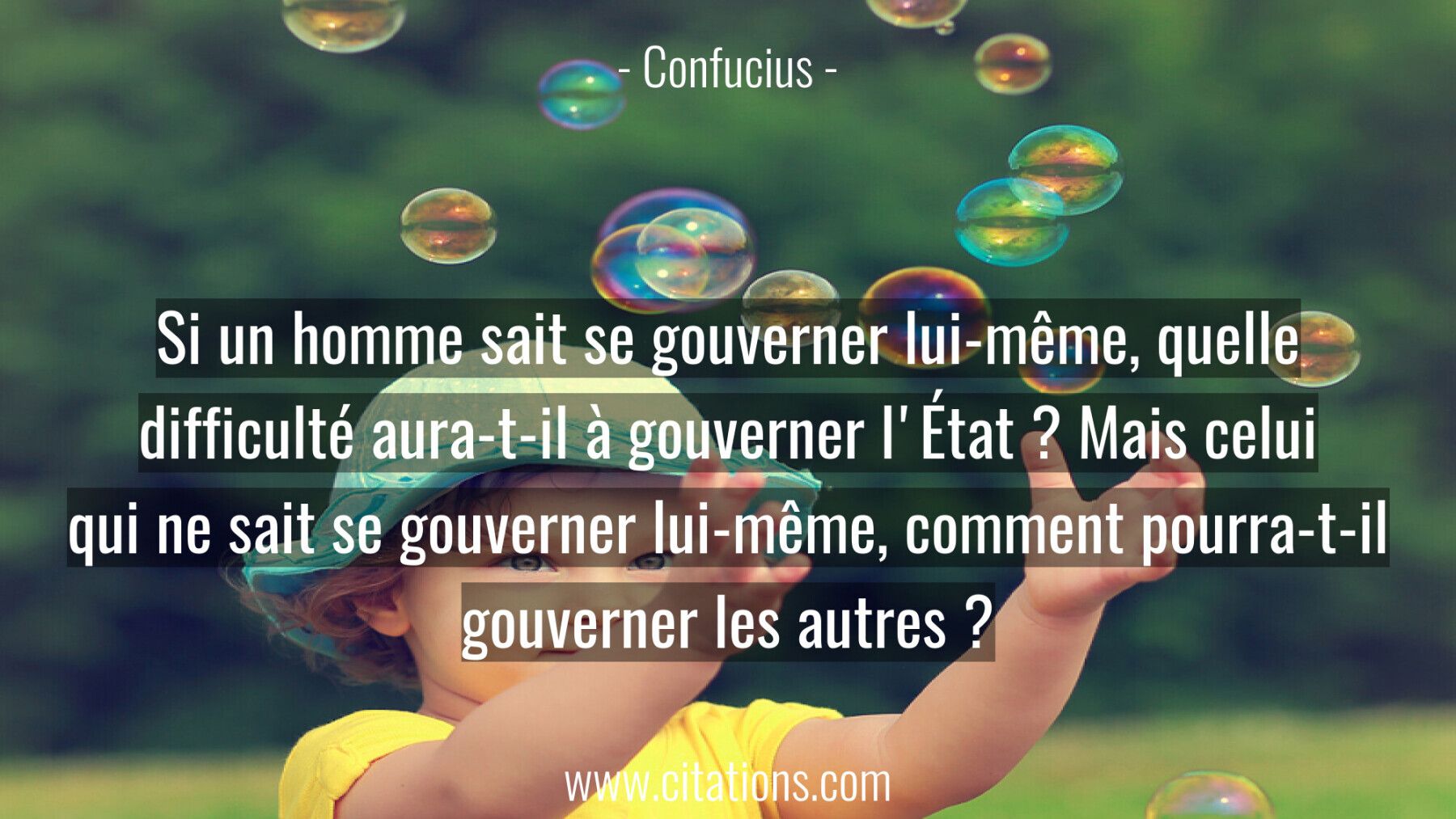 Si un homme sait se gouverner lui-même, quelle difficulté aura-t-il