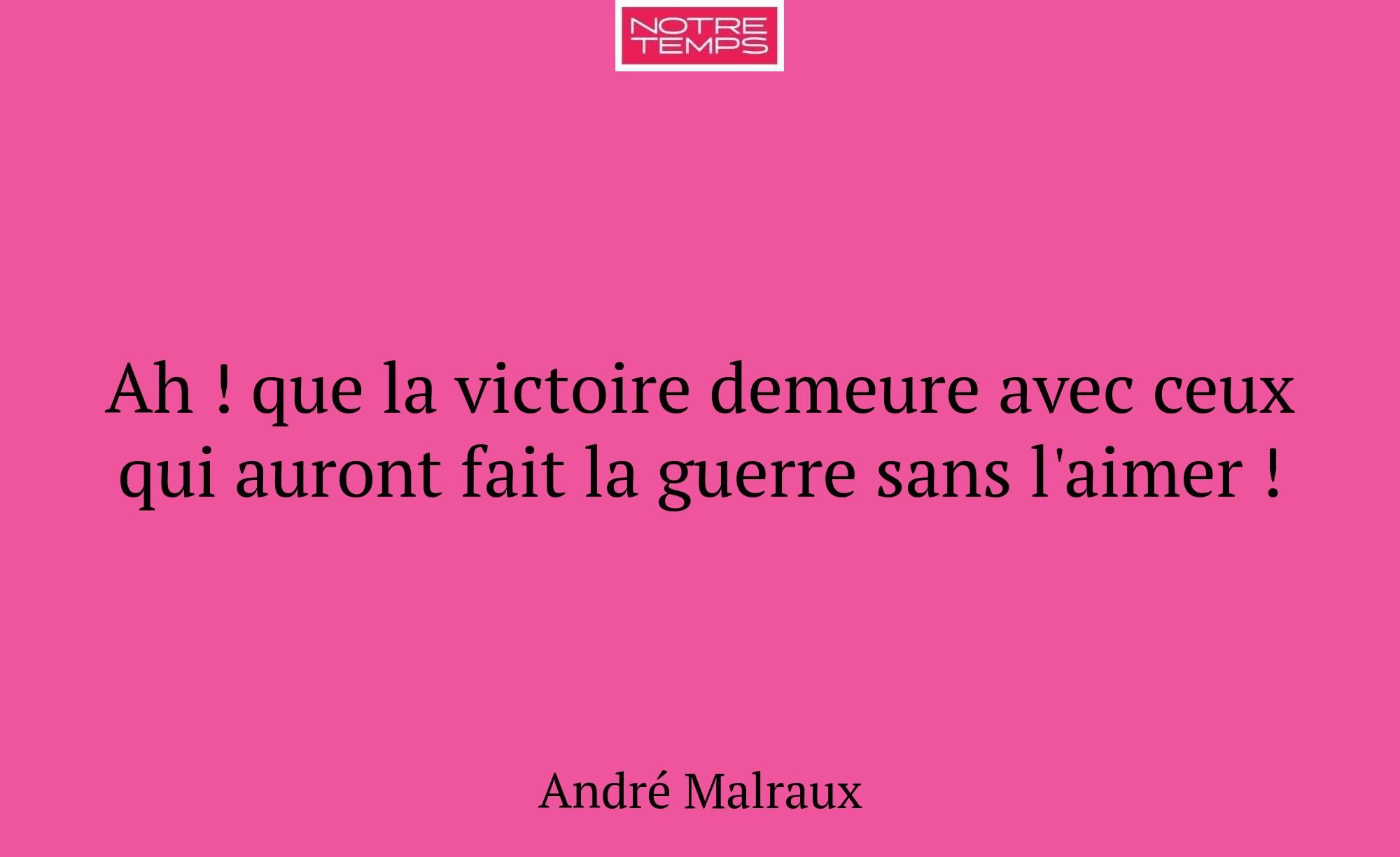 Ah ! que la victoire demeure avec ceux qui auront...
