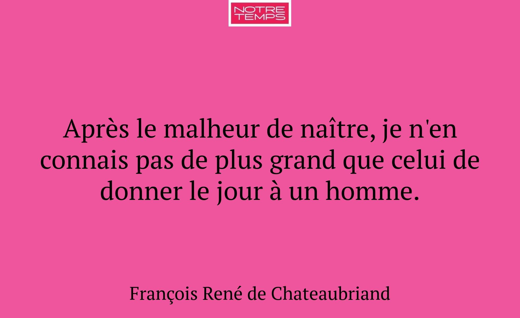 Après le malheur de naître, je n'en connais pas de...