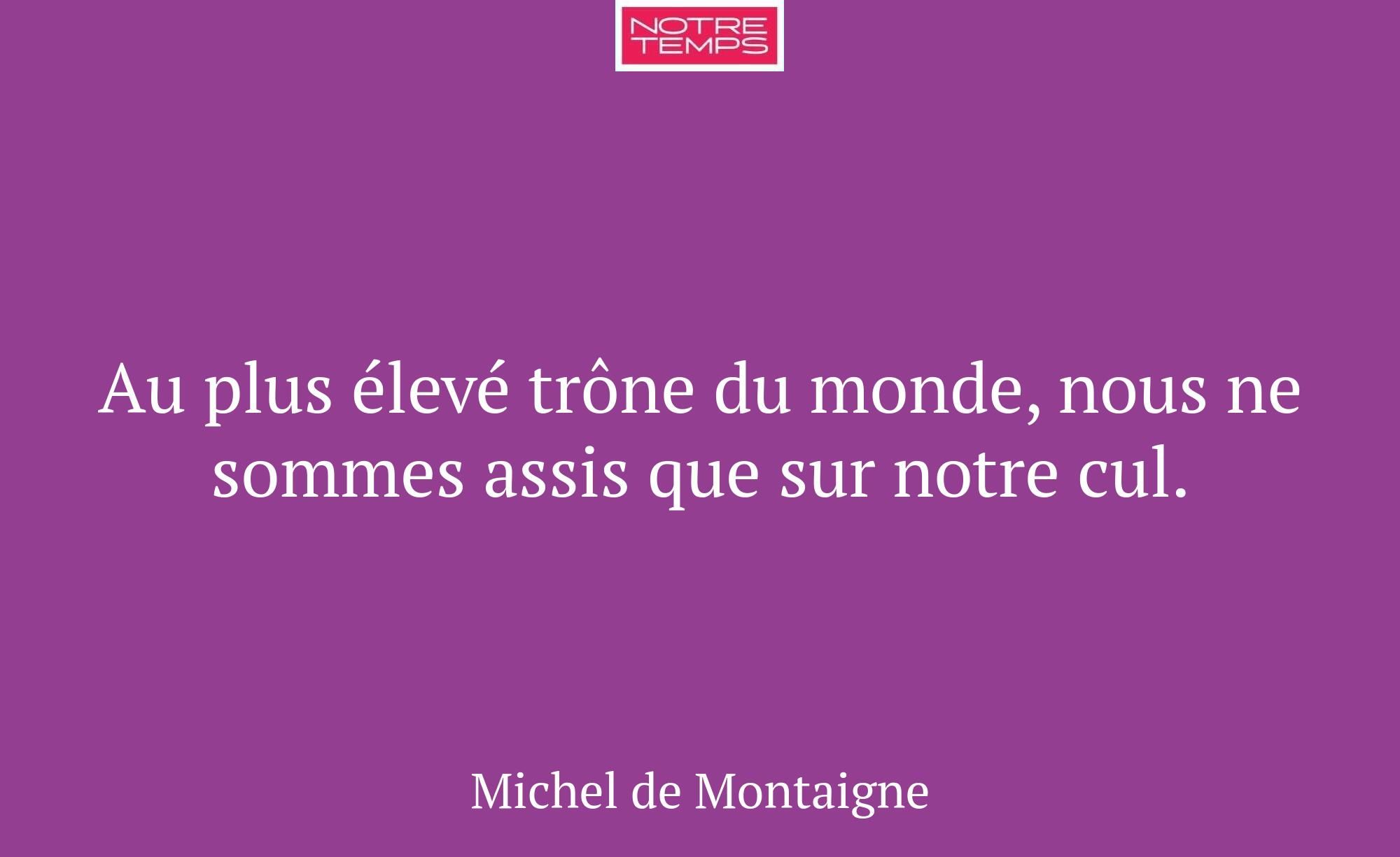 Au plus élevé trône du monde, nous ne sommes assis...