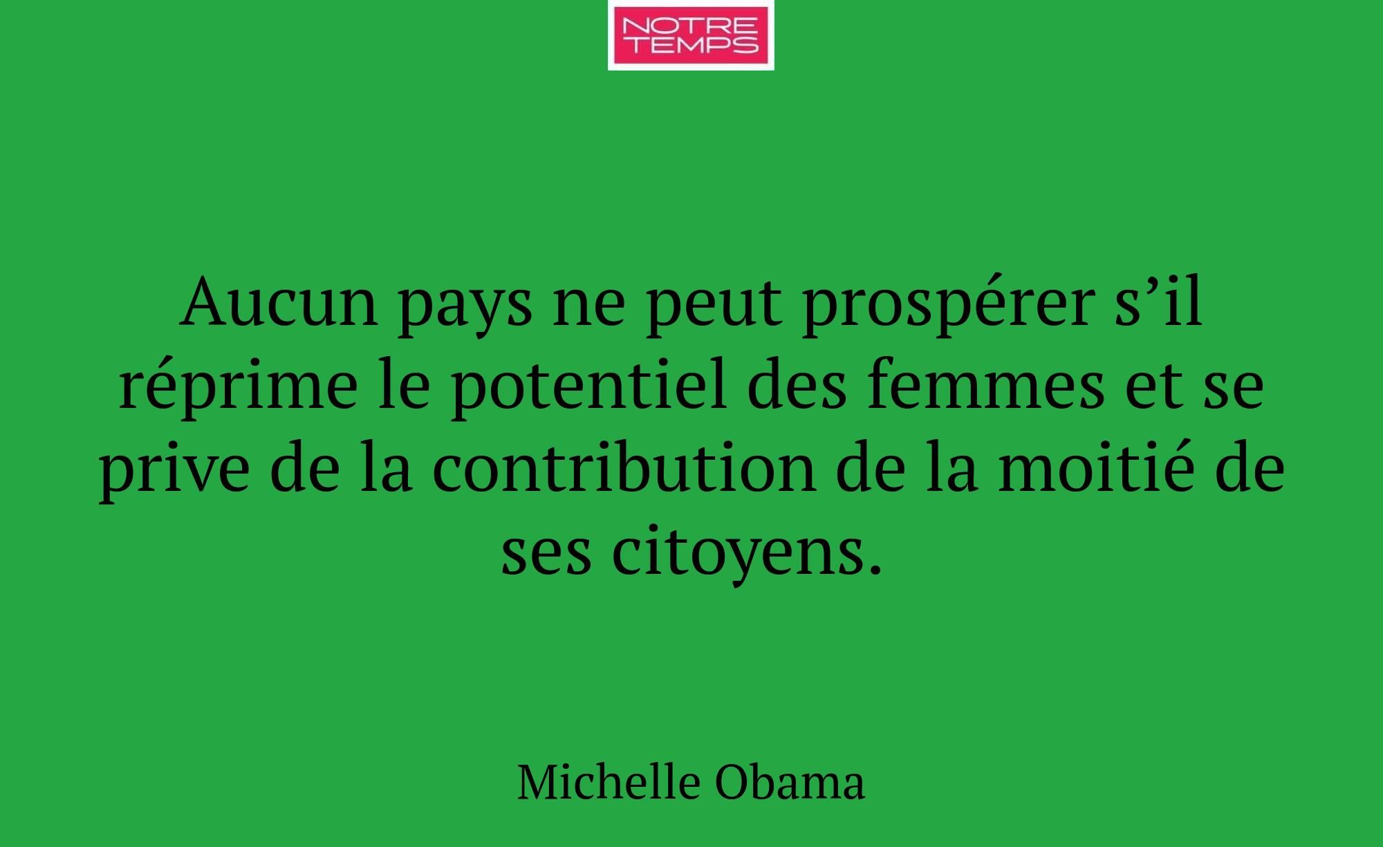 Aucun pays ne peut prospérer s’il réprime le poten...