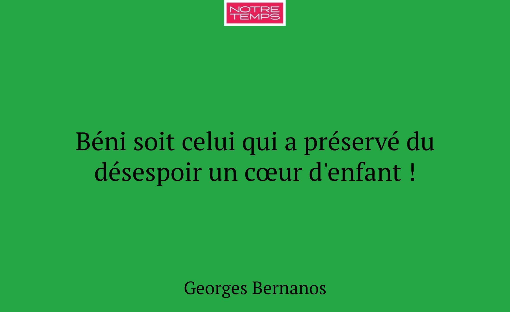 Béni soit celui qui a préservé du désespoir un cœu...