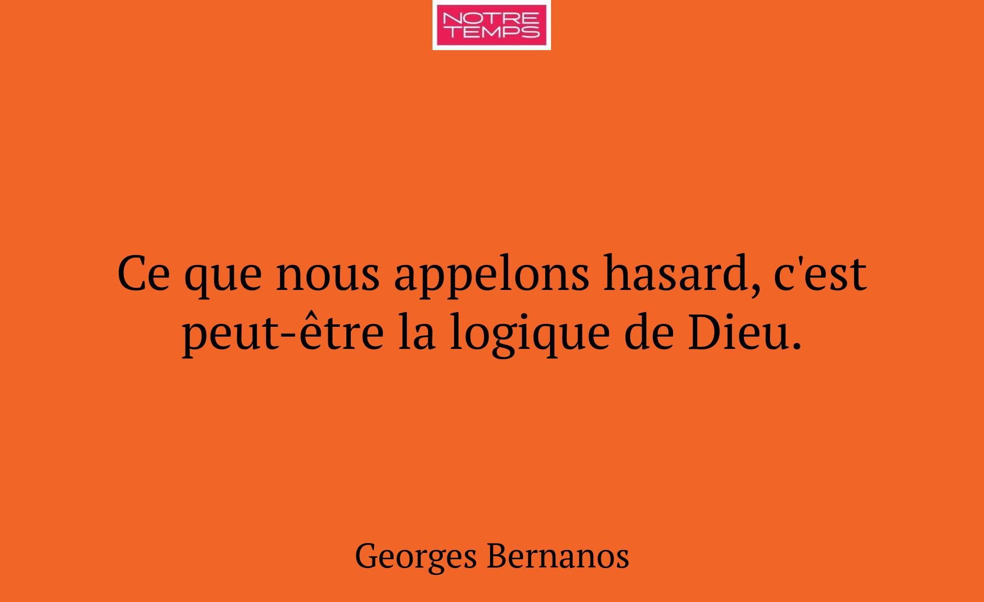Ce que nous appelons hasard, c'est peut-être la lo...