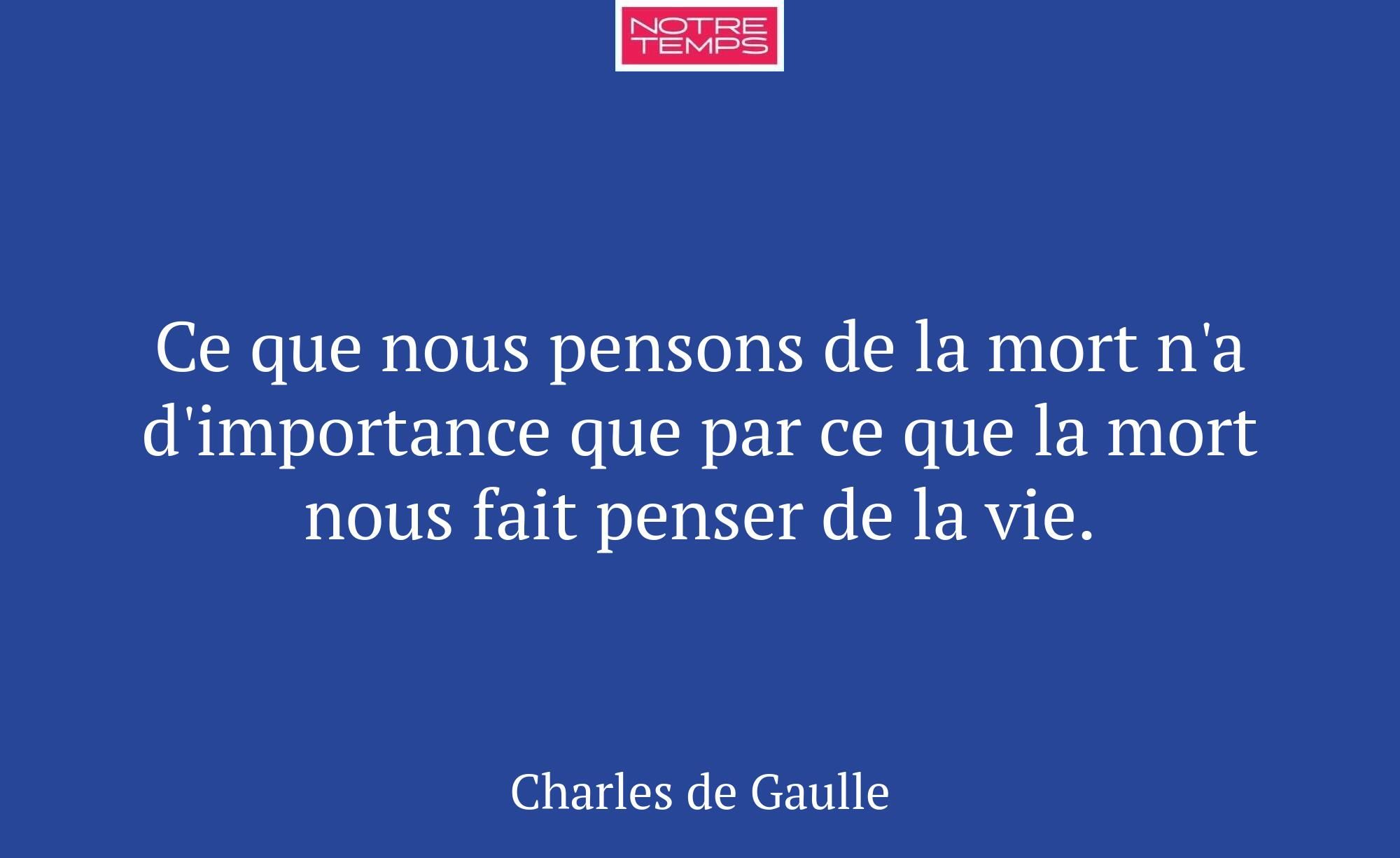 Ce que nous pensons de la mort n'a d'importance qu...