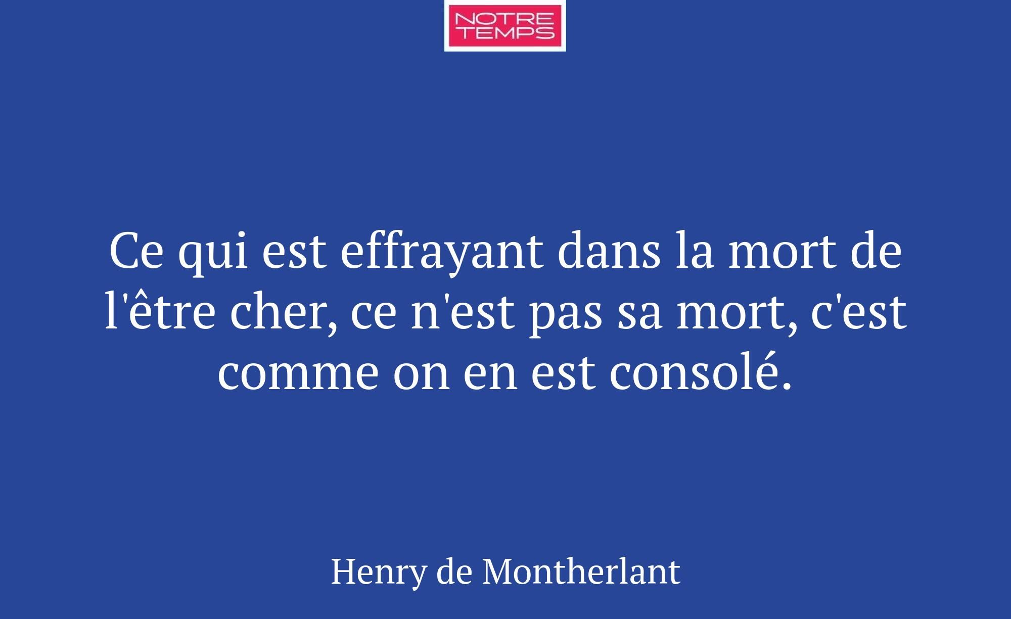 Ce qui est effrayant dans la mort de l'être cher,...