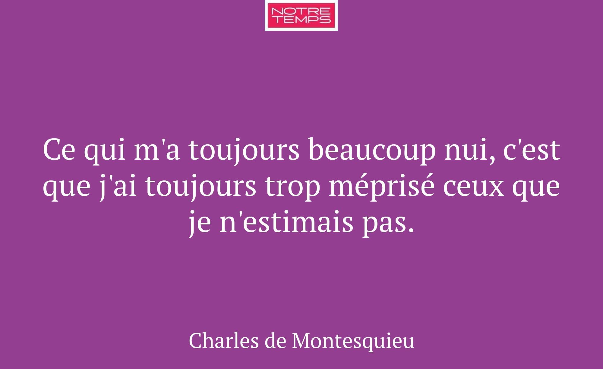 Ce qui m'a toujours beaucoup nui, c'est que j'ai t...