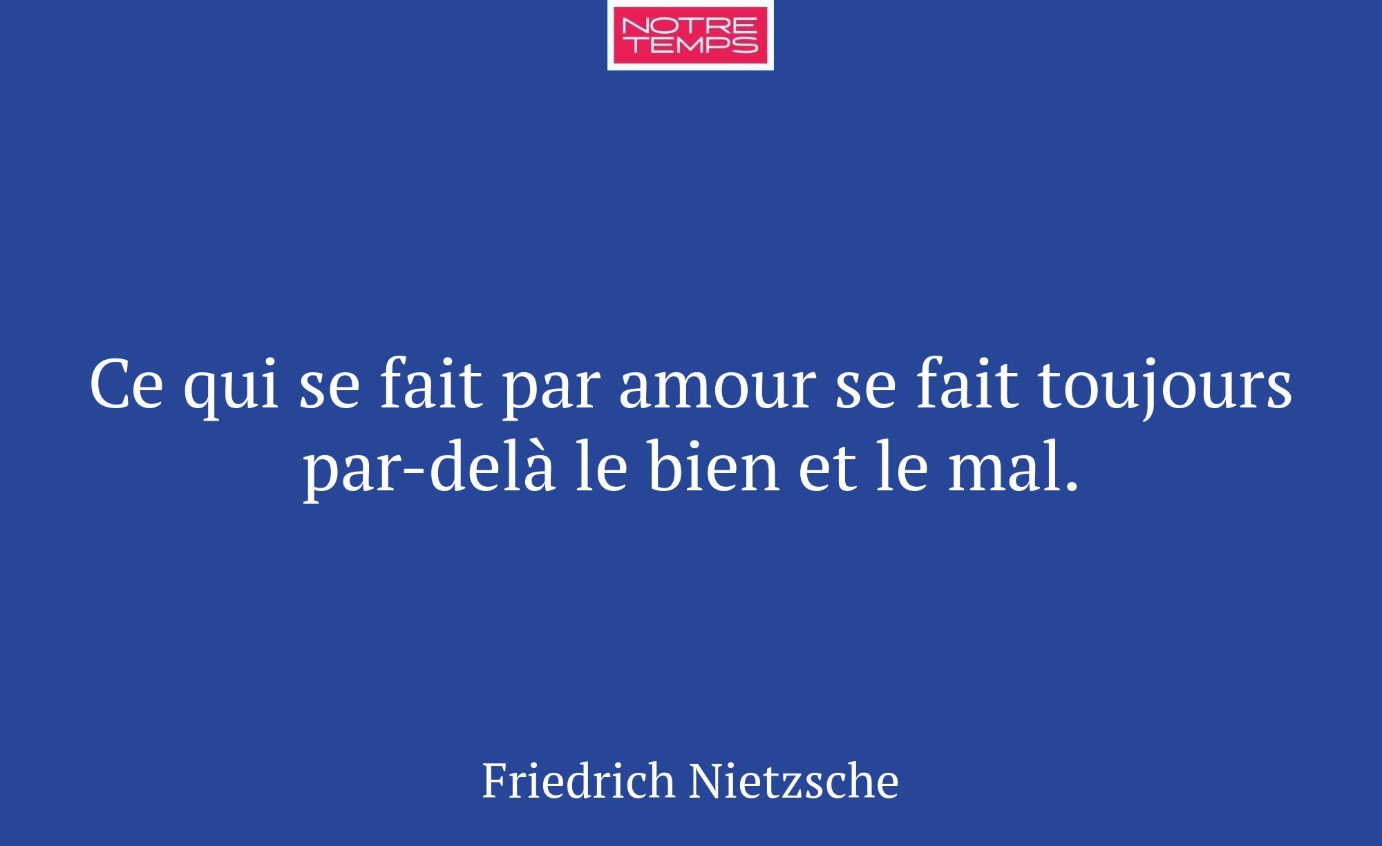 Ce qui se fait par amour se fait toujours par-delà...