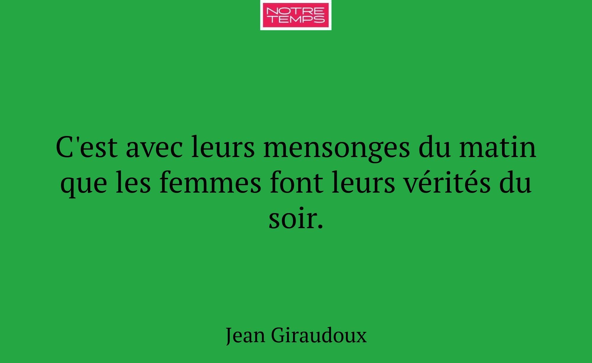 C'est avec leurs mensonges du matin que les femmes...