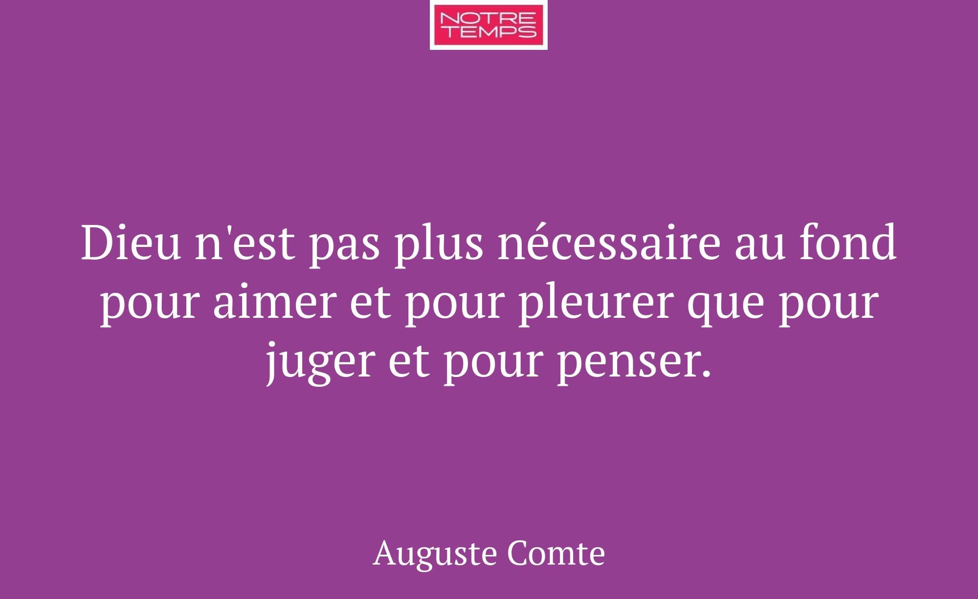 Dieu n'est pas plus nécessaire au fond pour aimer...