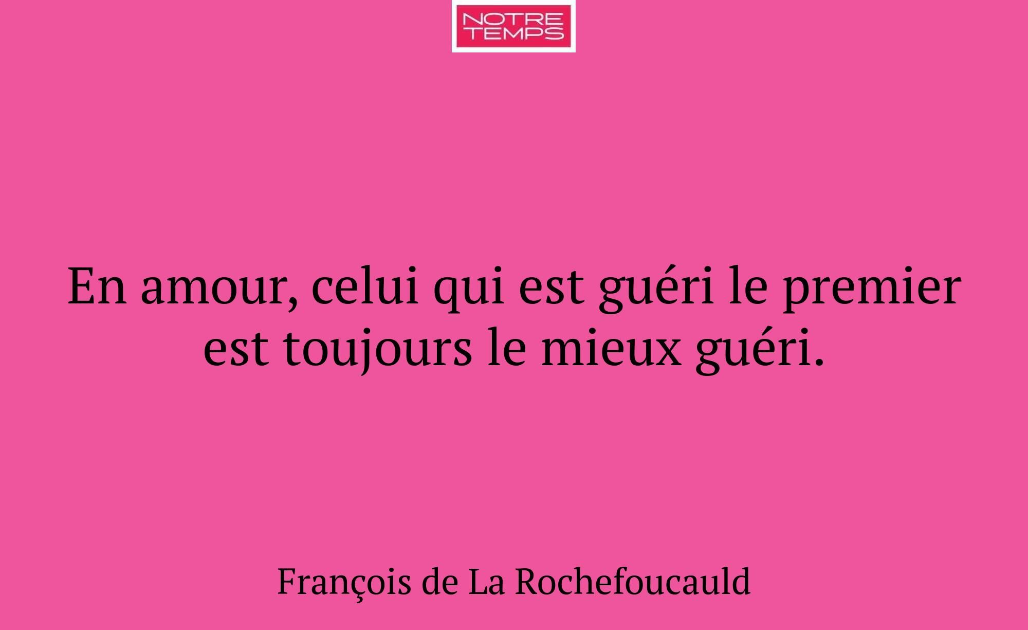 En amour, celui qui est guéri le premier est toujo...