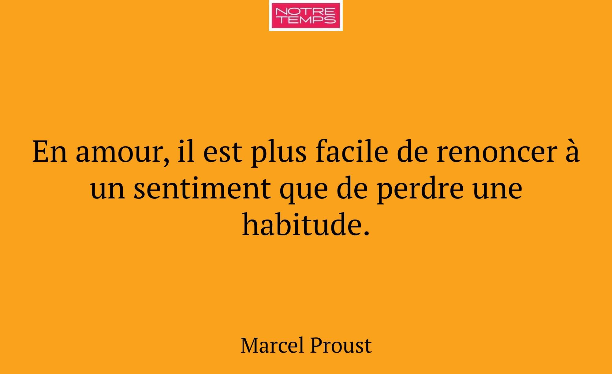 En amour, il est plus facile de renoncer à un sent...